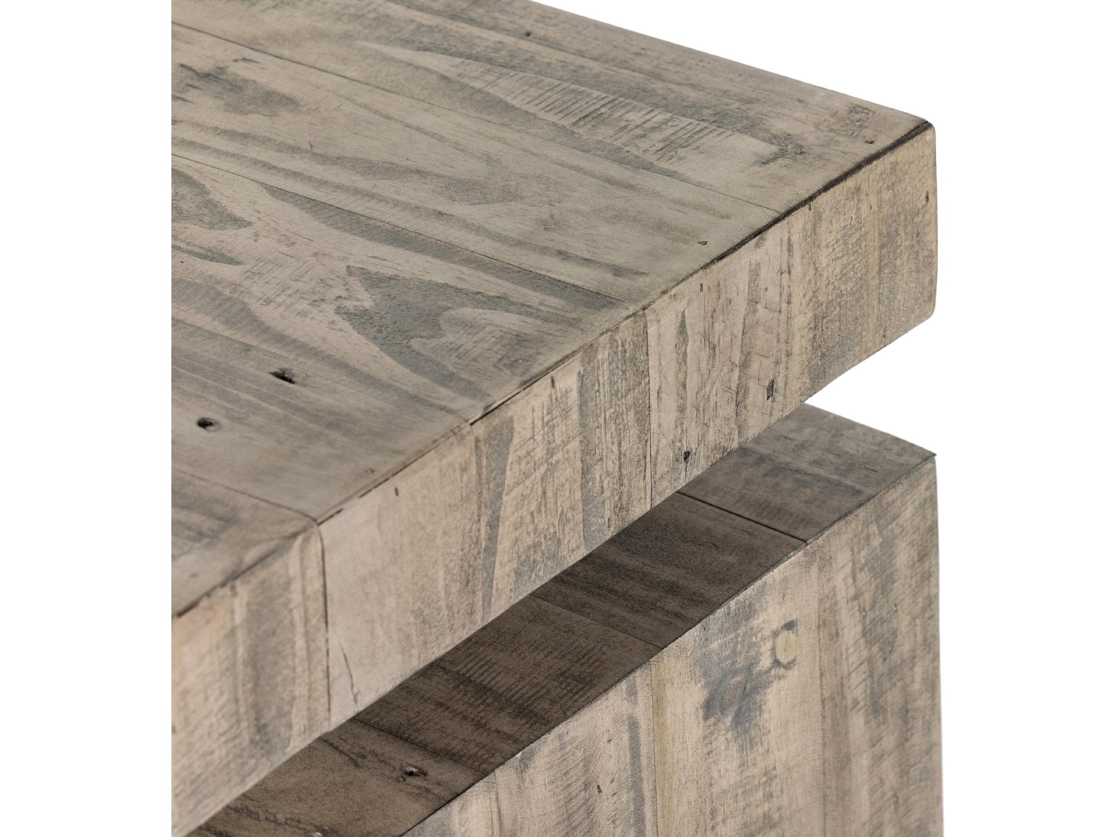 Luxecor Globetrotter Matthes Rectangular Wood Weathered Wheat Console Table