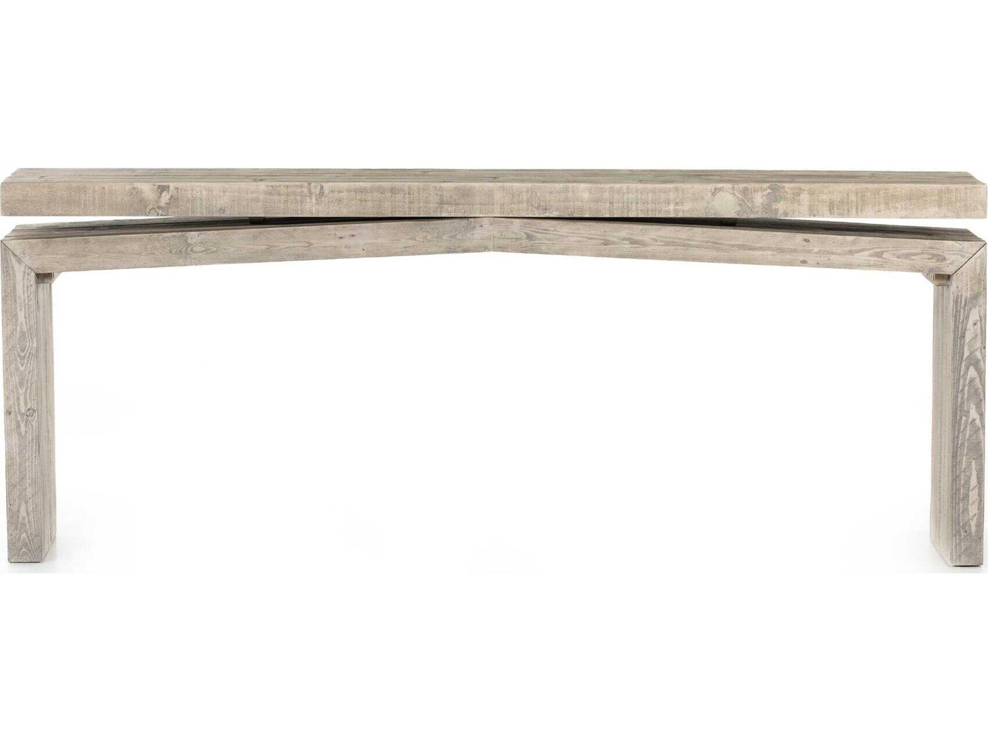 Four Hands Sierra Matthes Rectangular Wood Weathered Wheat Console Table