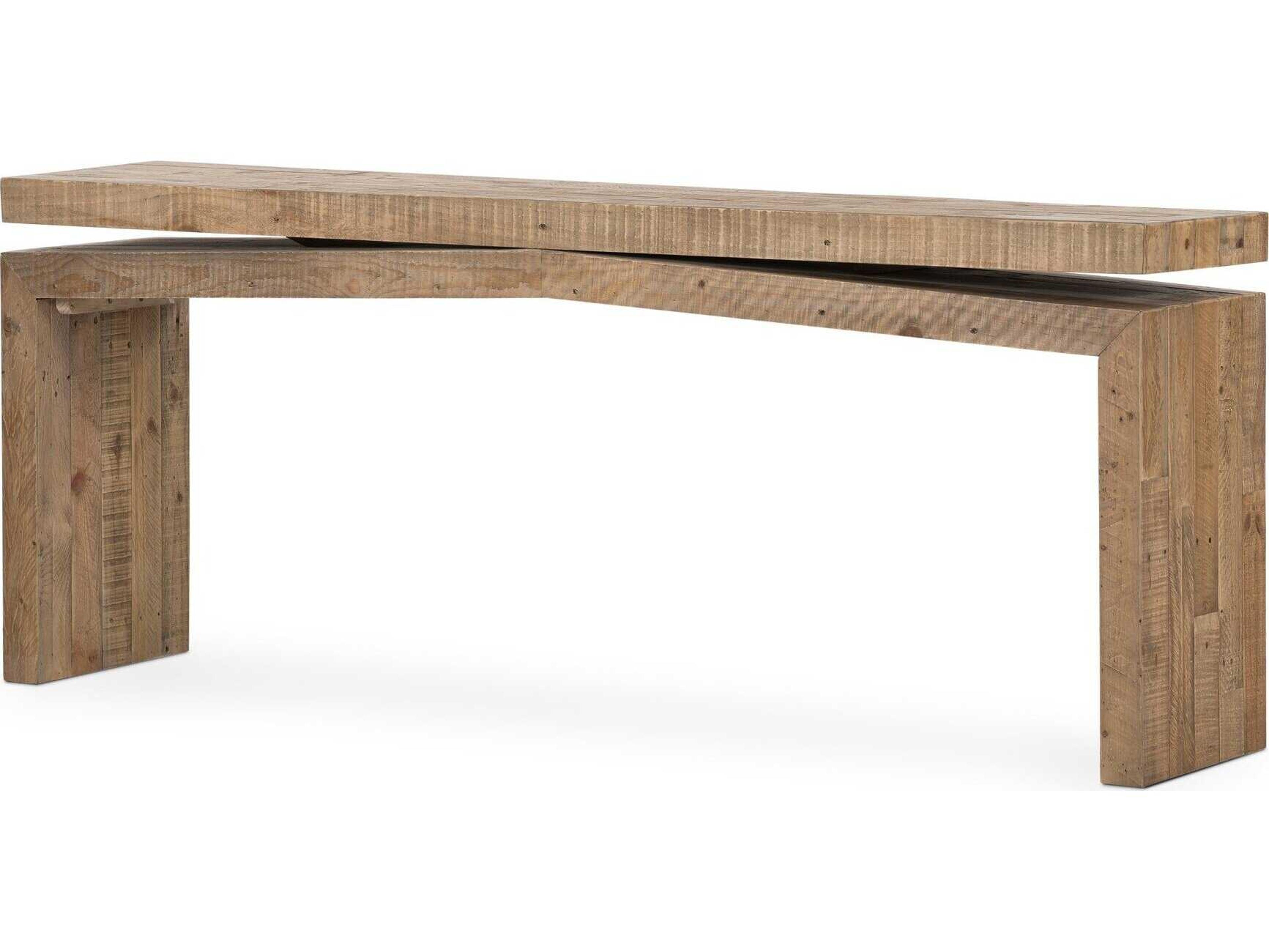 Sierra Matthes Rectangular Wood Rustic Natural Console Table