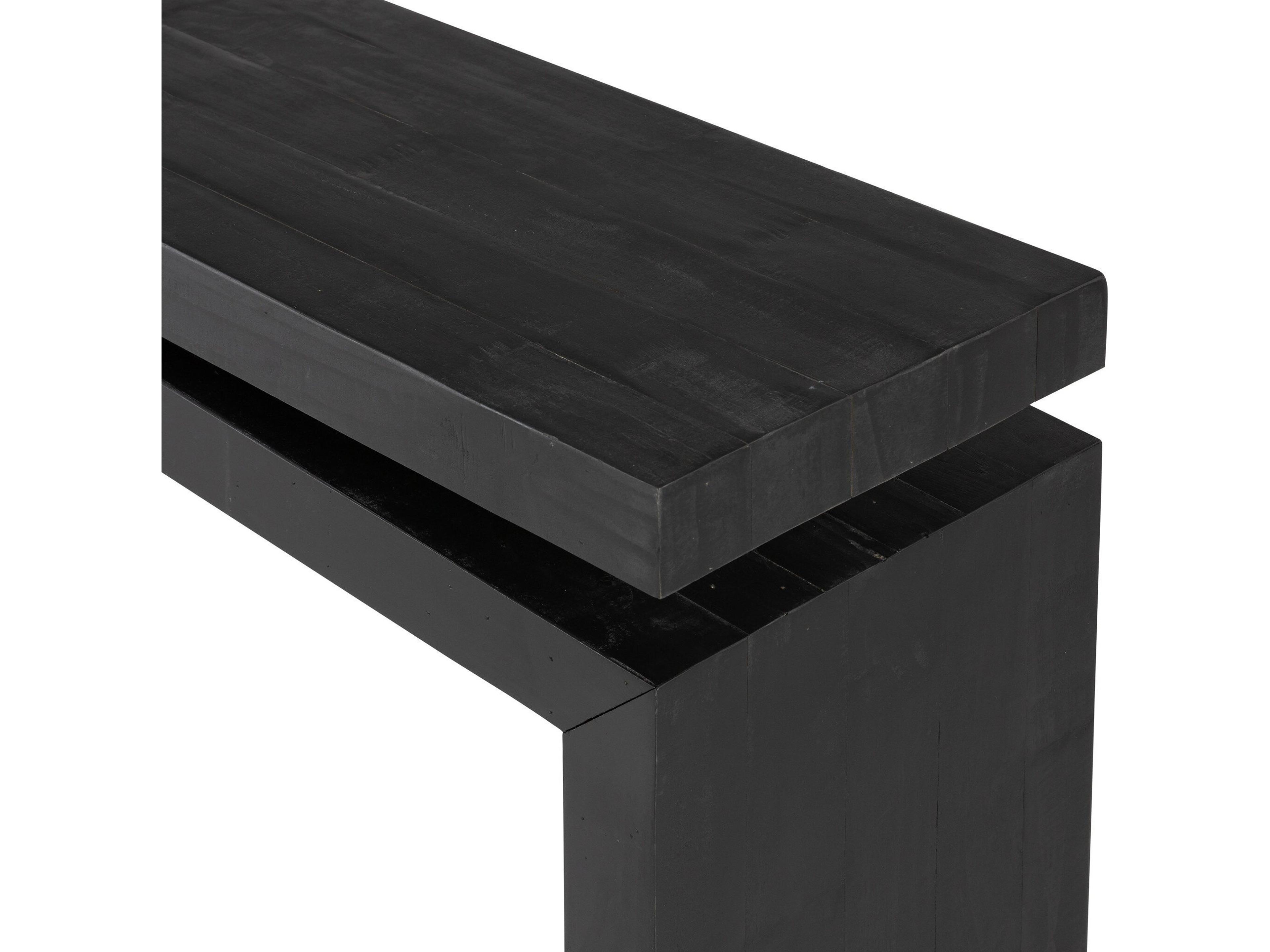 Four Hands Haiden Matthes Aged Black Pine Rectangular Reclaimed Pine Console Table