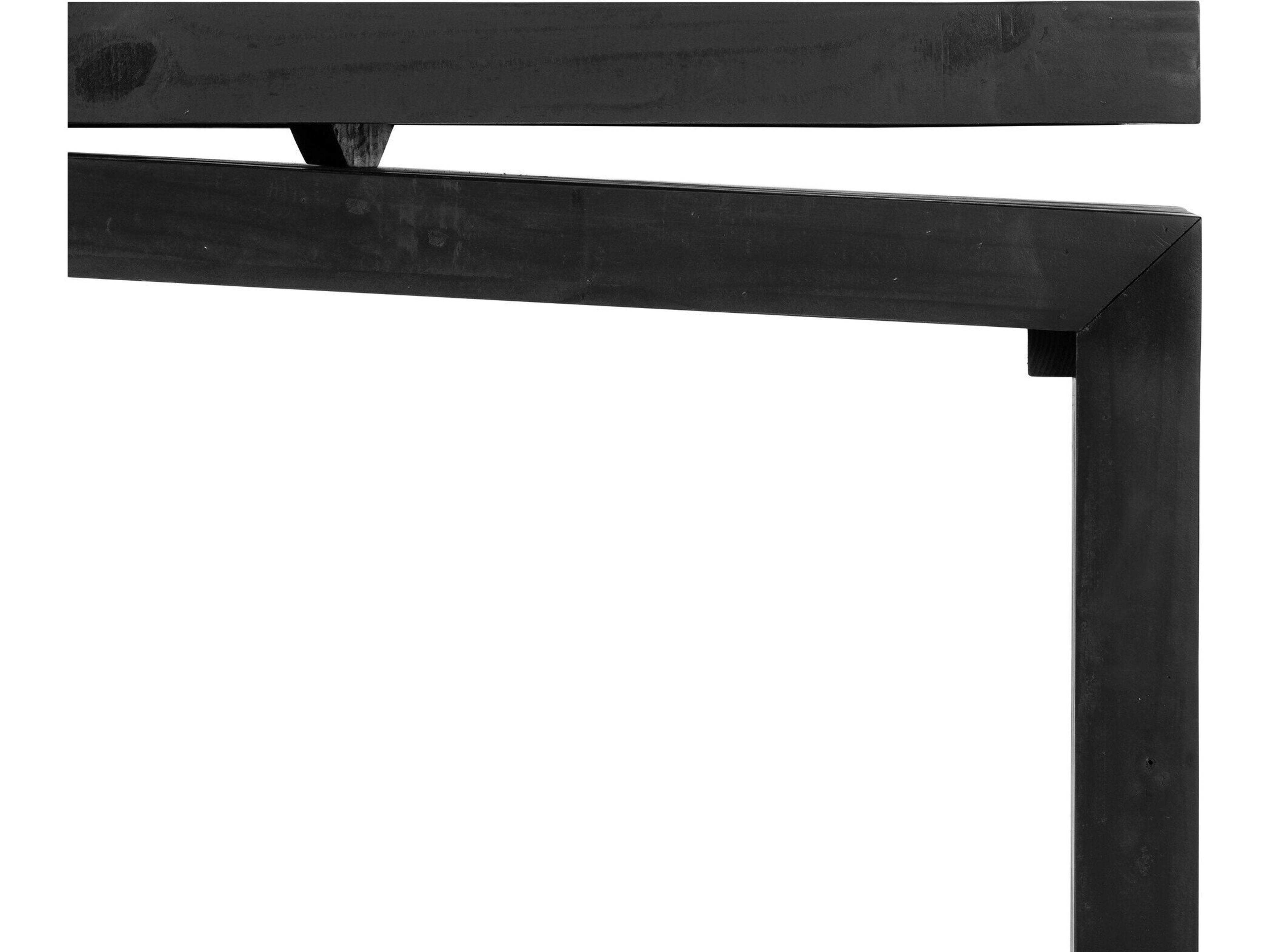 Luxecor Globetrotter Matthes Aged Black Pine Rectangular Reclaimed Console Table