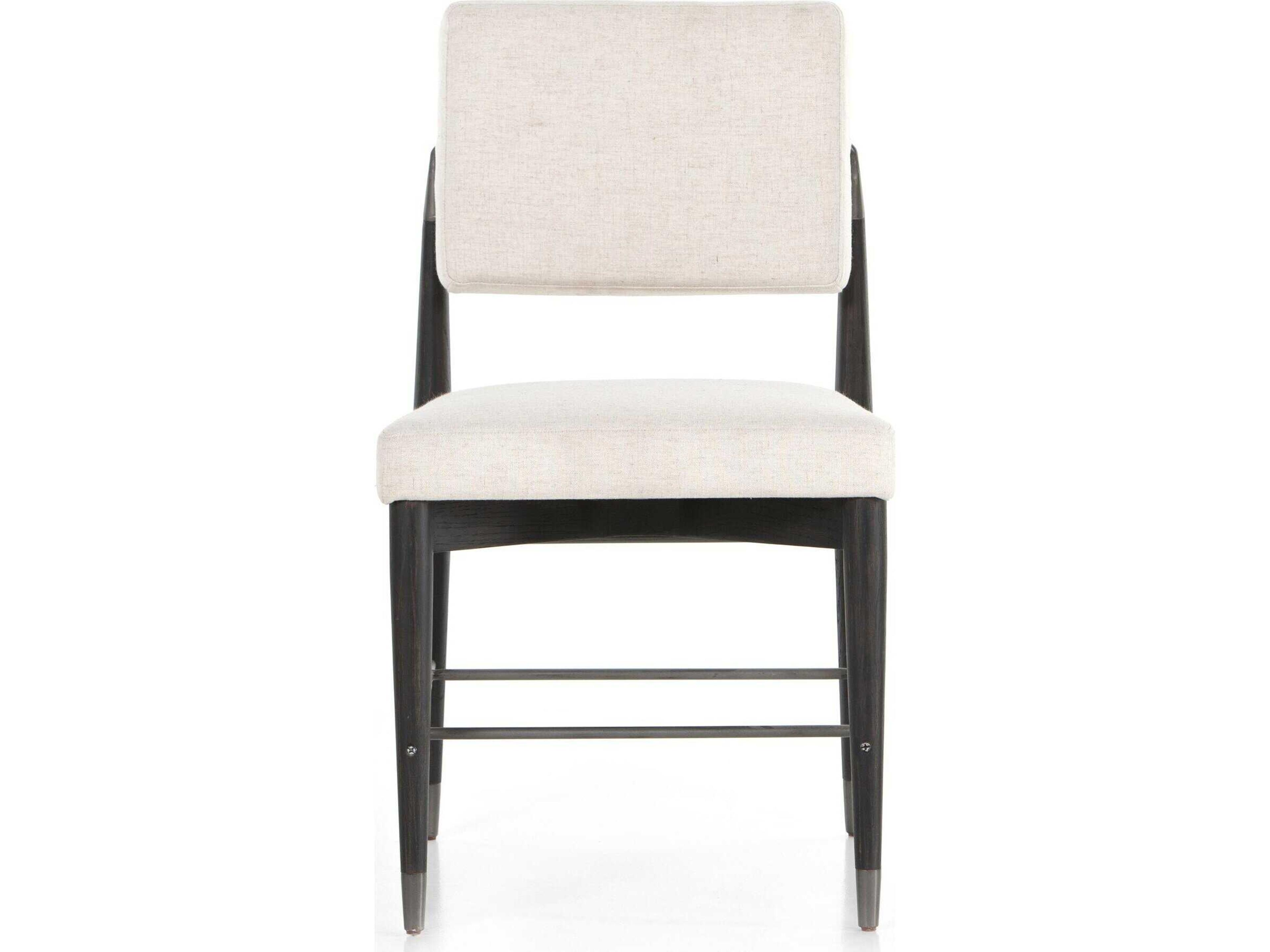 Four Hands Parallel Anton Oak Wood Beige Upholstered Side Dining Chair