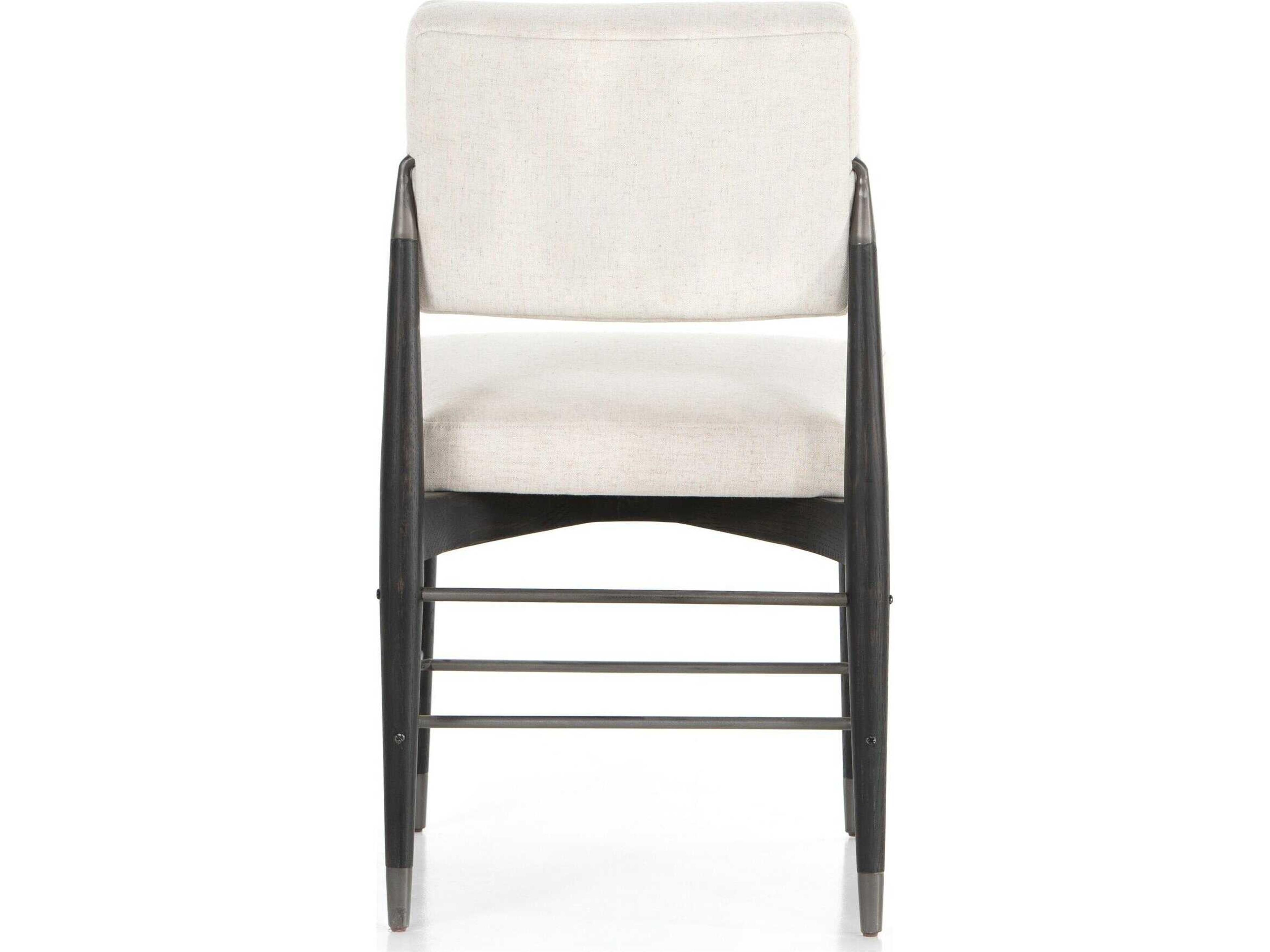 Luxecor Globetrotter Anton Oak Wood Beige Upholstered Side Dining Chair