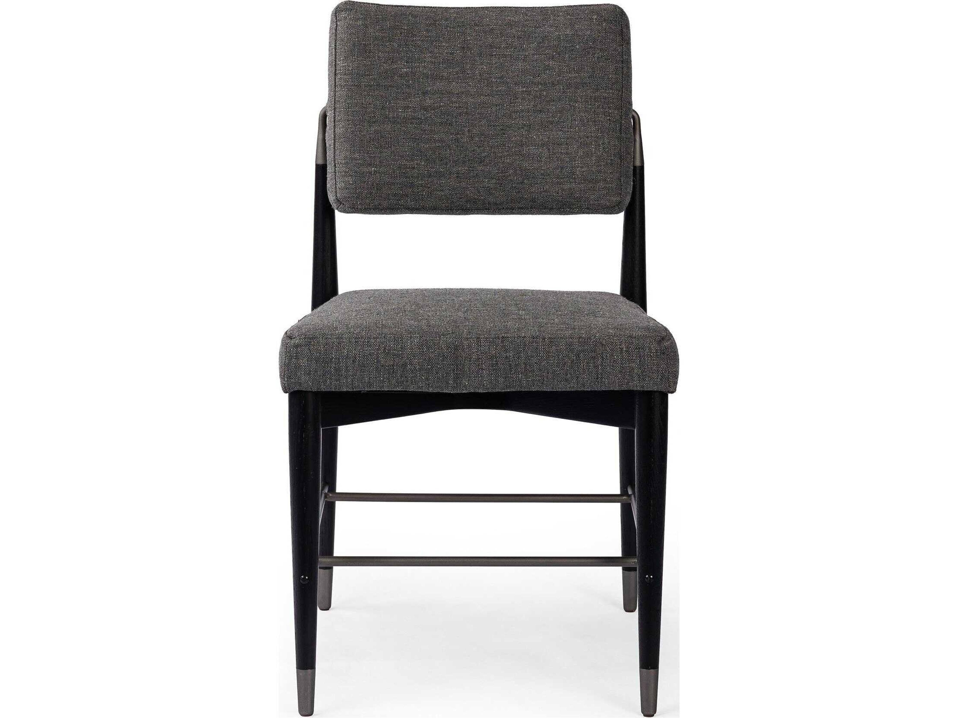Four Hands Parallel Anton Solid Wood Gray Upholstered Side Dining Chair