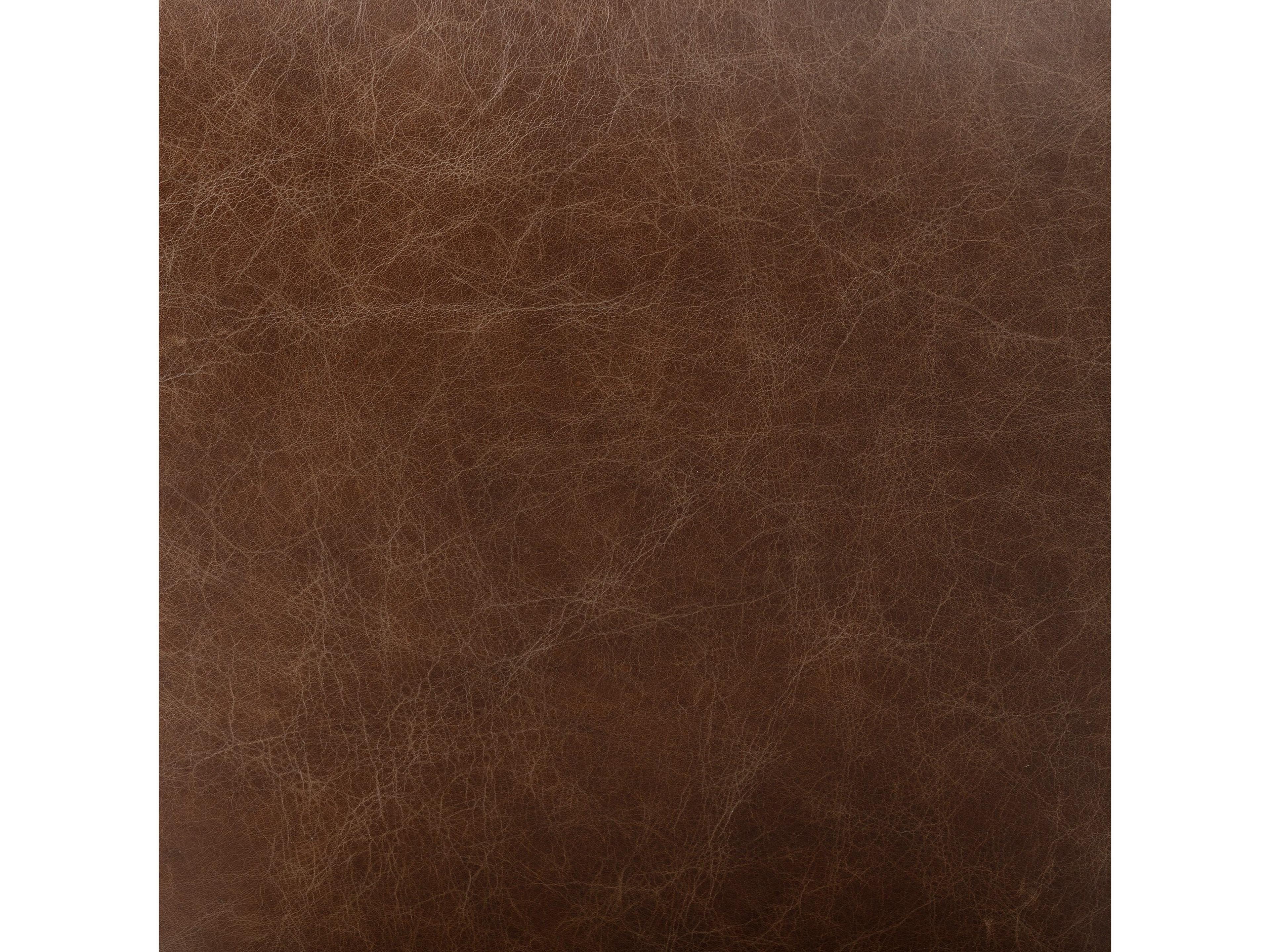 Four Hands Parallel Anton Havana Brown Leather Oak Wood Dining Chair