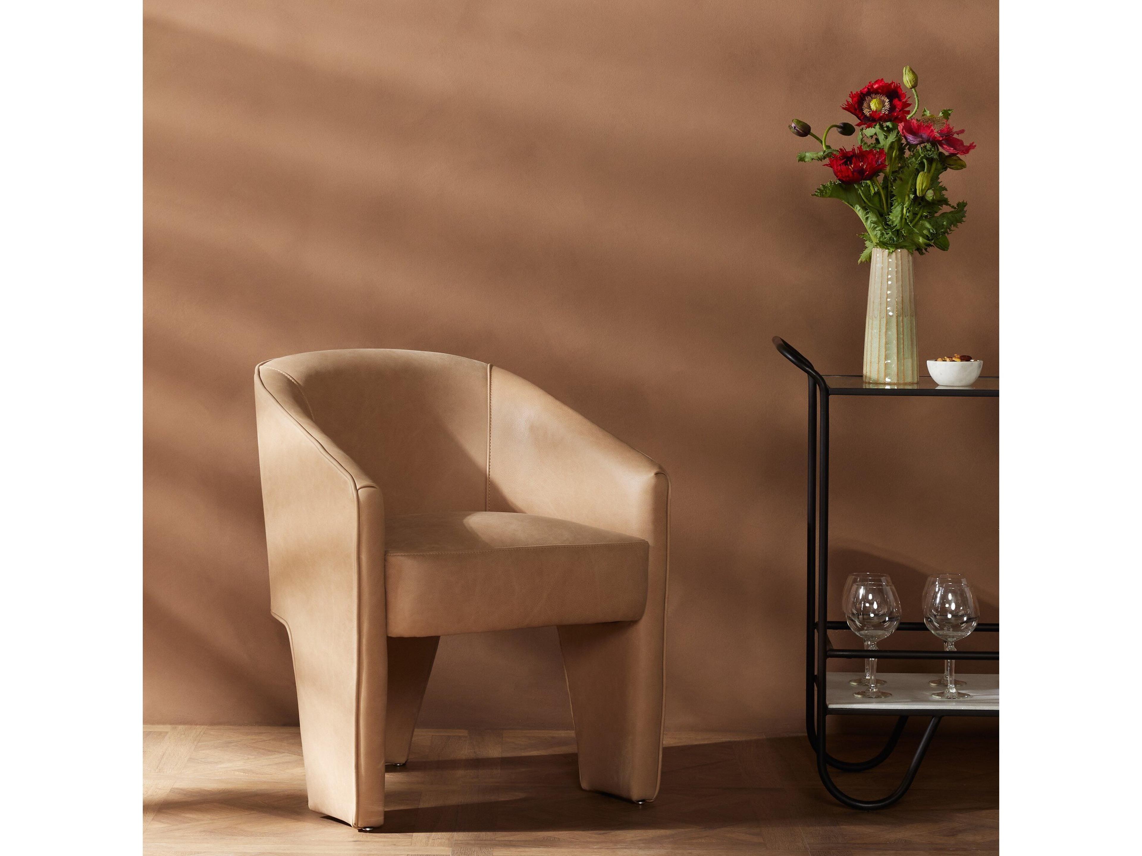 Four Hands Grayson Fae Palermo Nude Leather Dining Chair