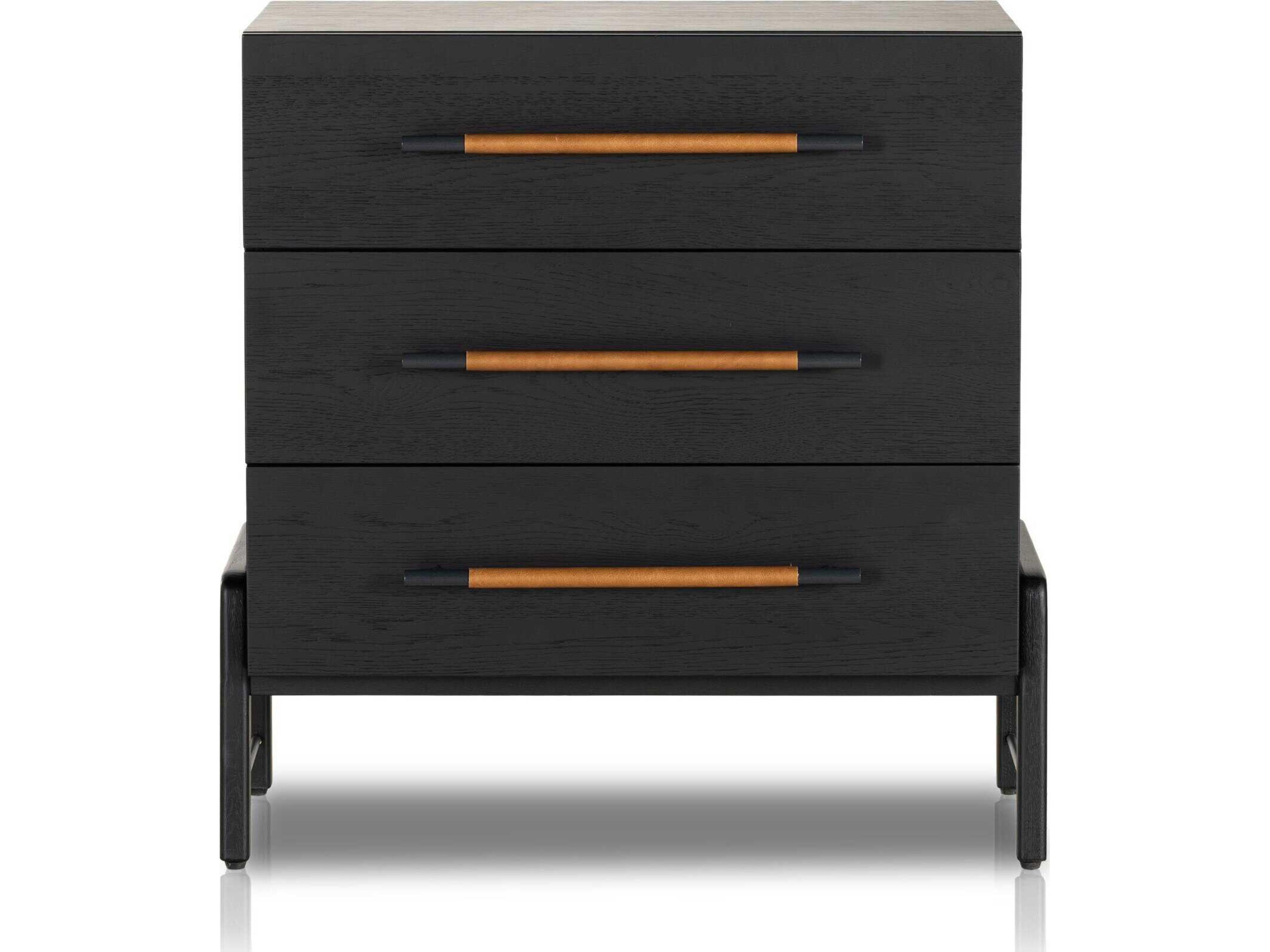 Four Hands Filmore Rosedale 3-Drawers Oak Wood Nightstand