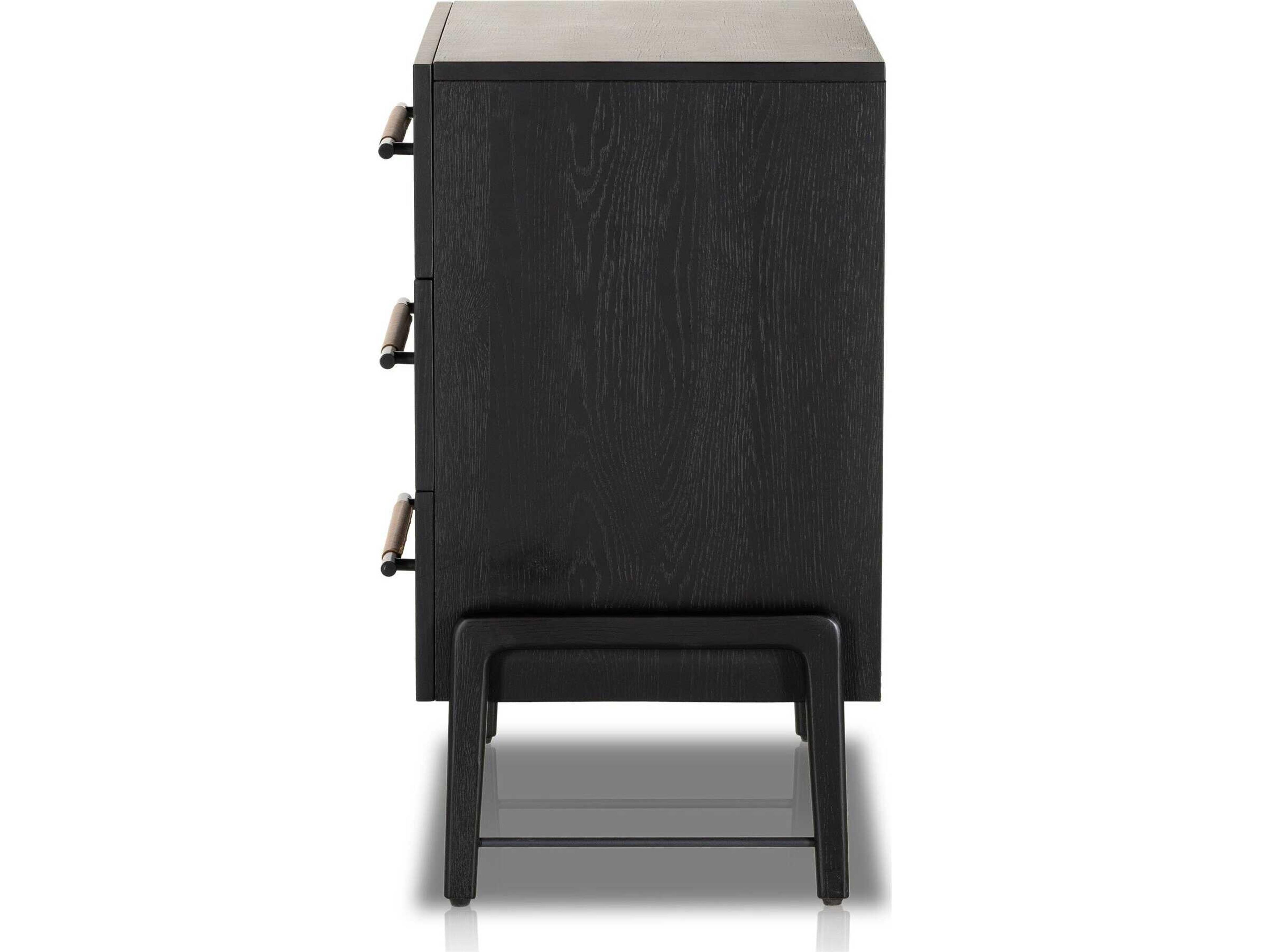 Four Hands Filmore Rosedale 3-Drawers Oak Wood Nightstand