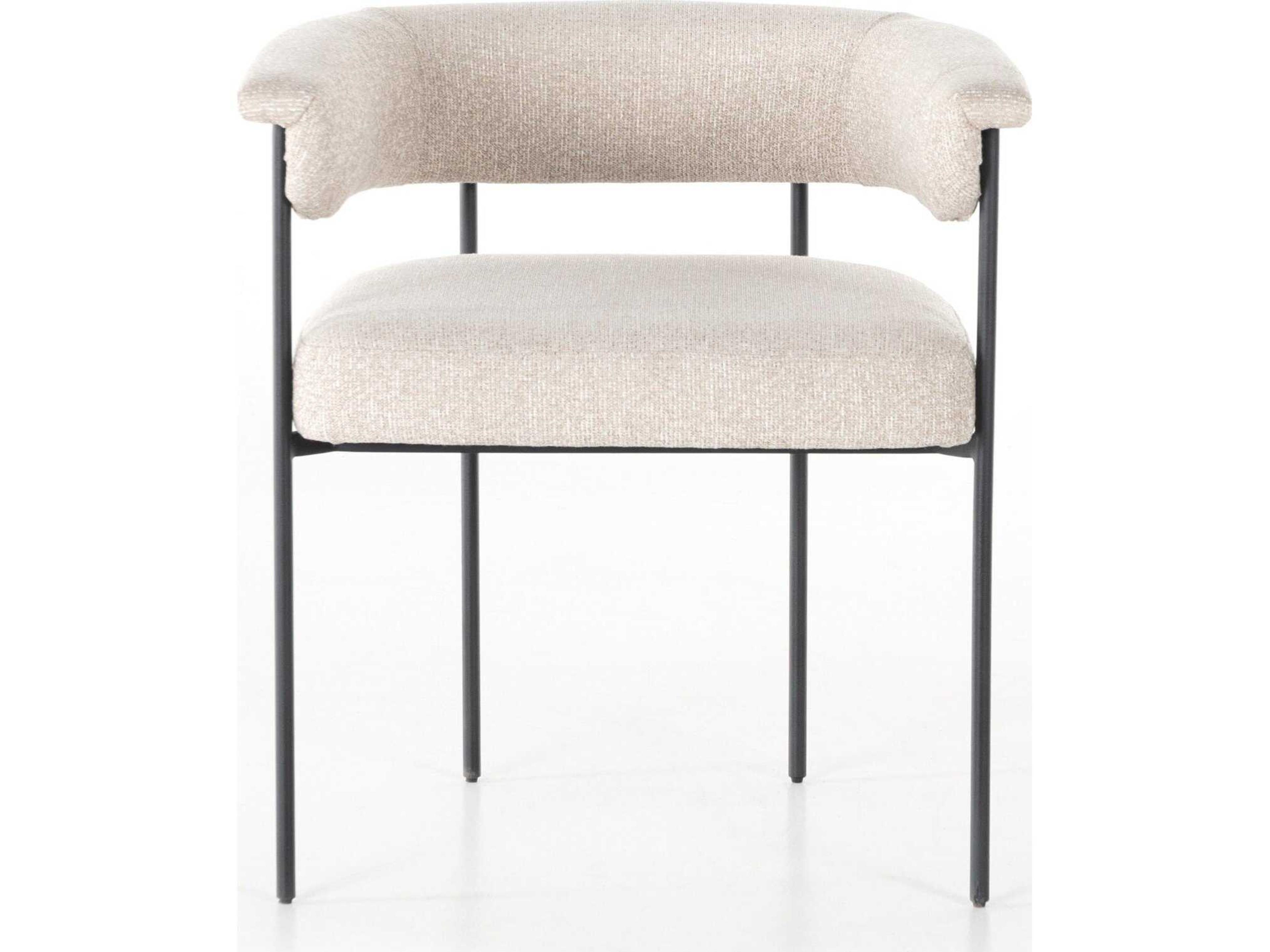 Four Hands Grayson Carrie Beige Upholstered Arm Dining Chair
