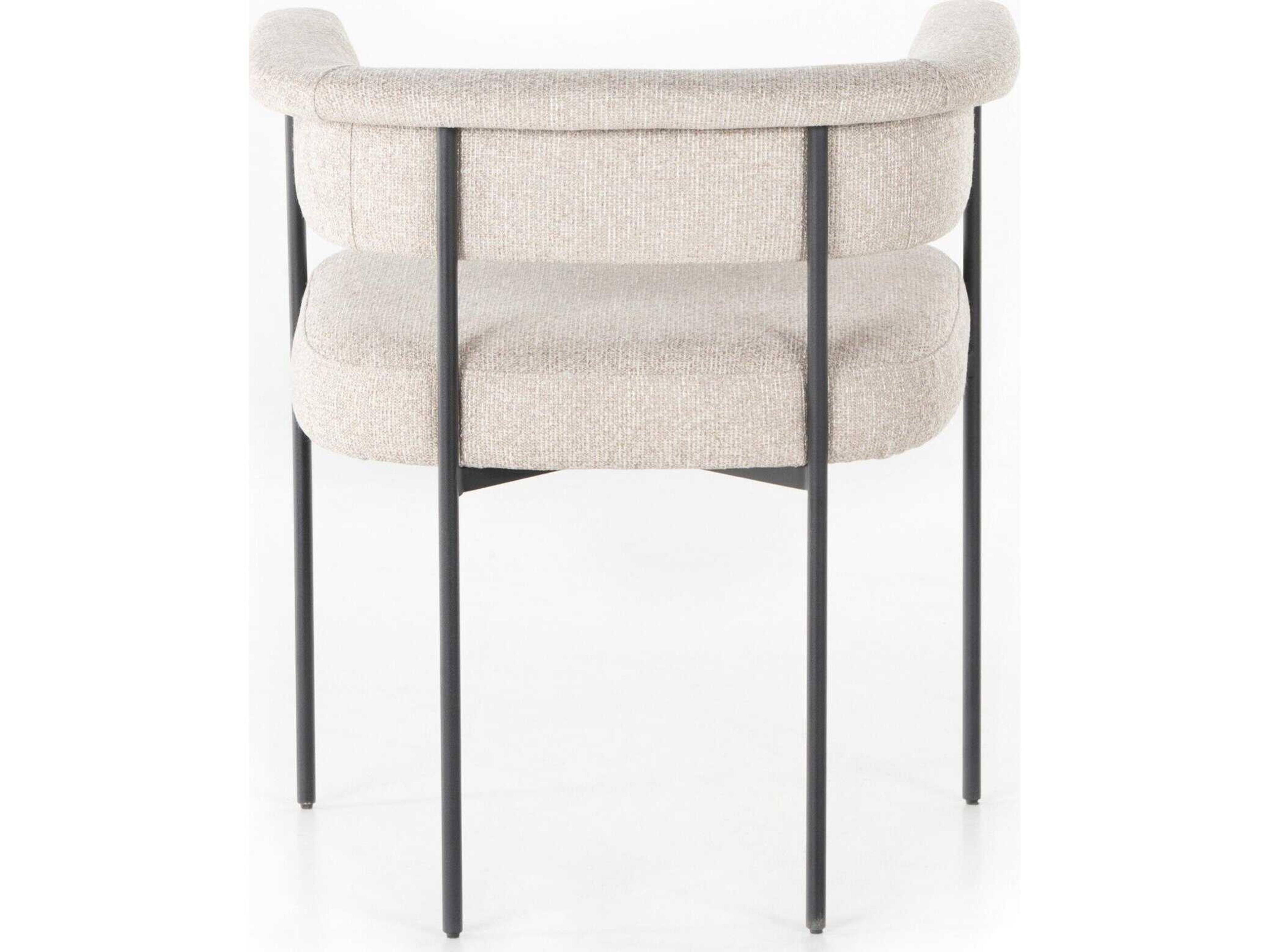 Luxecor Globetrotter Carrie Beige Upholstered Arm Dining Chair