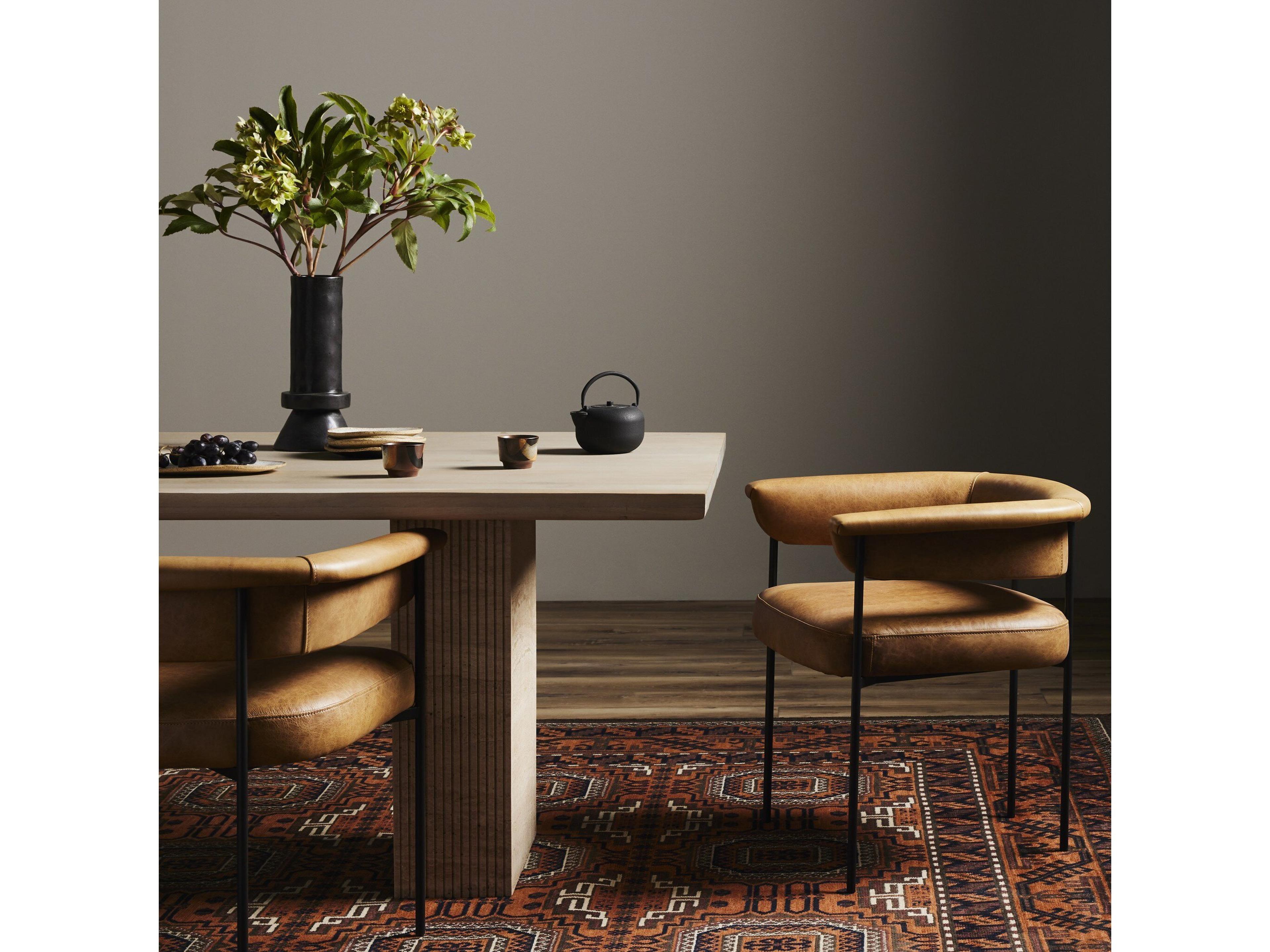 Four Hands Grayson Carrie Chaps Saddle Leather Dining Chair