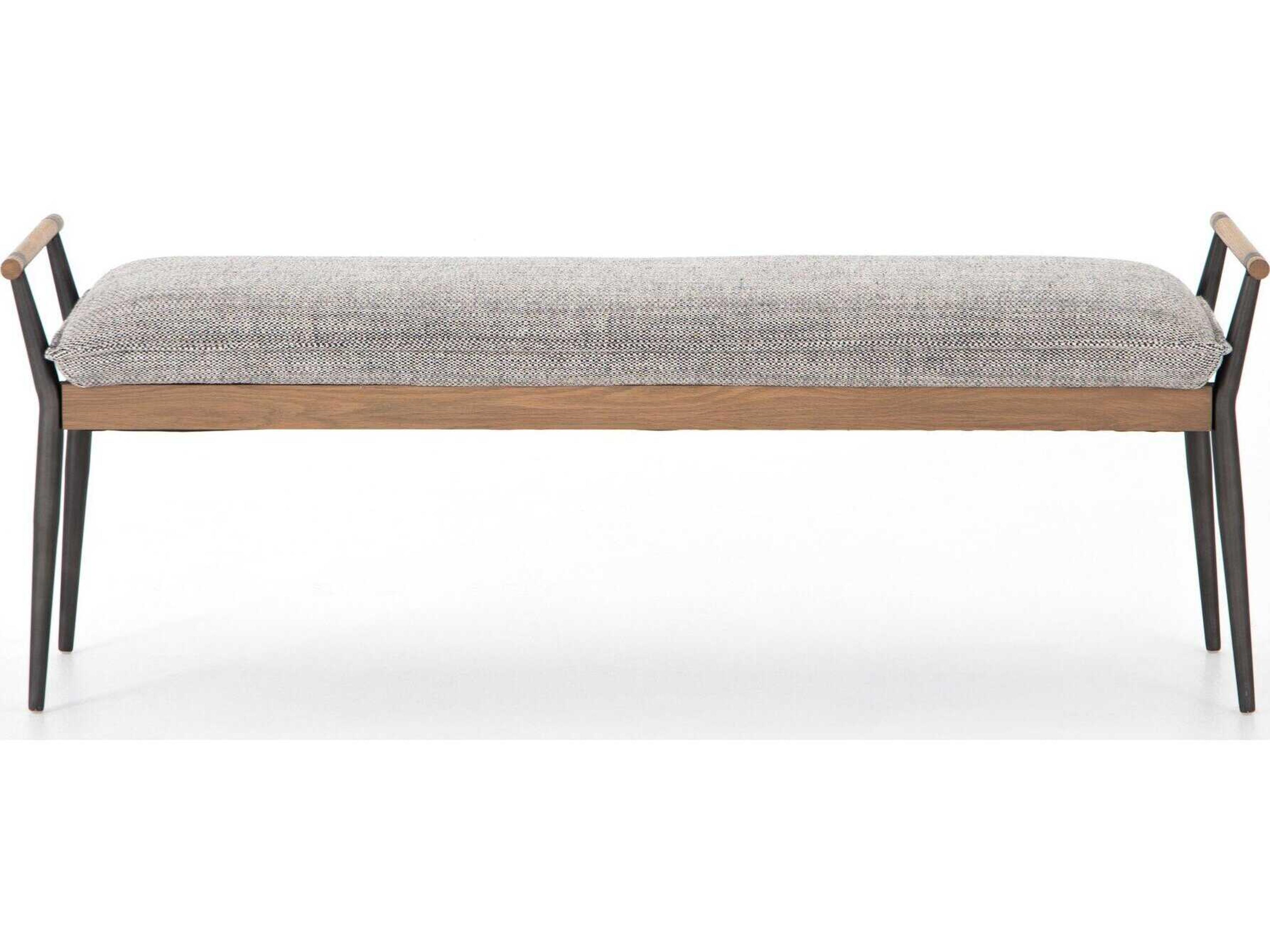Four Hands Grayson Gray Upholstered Accent Bench