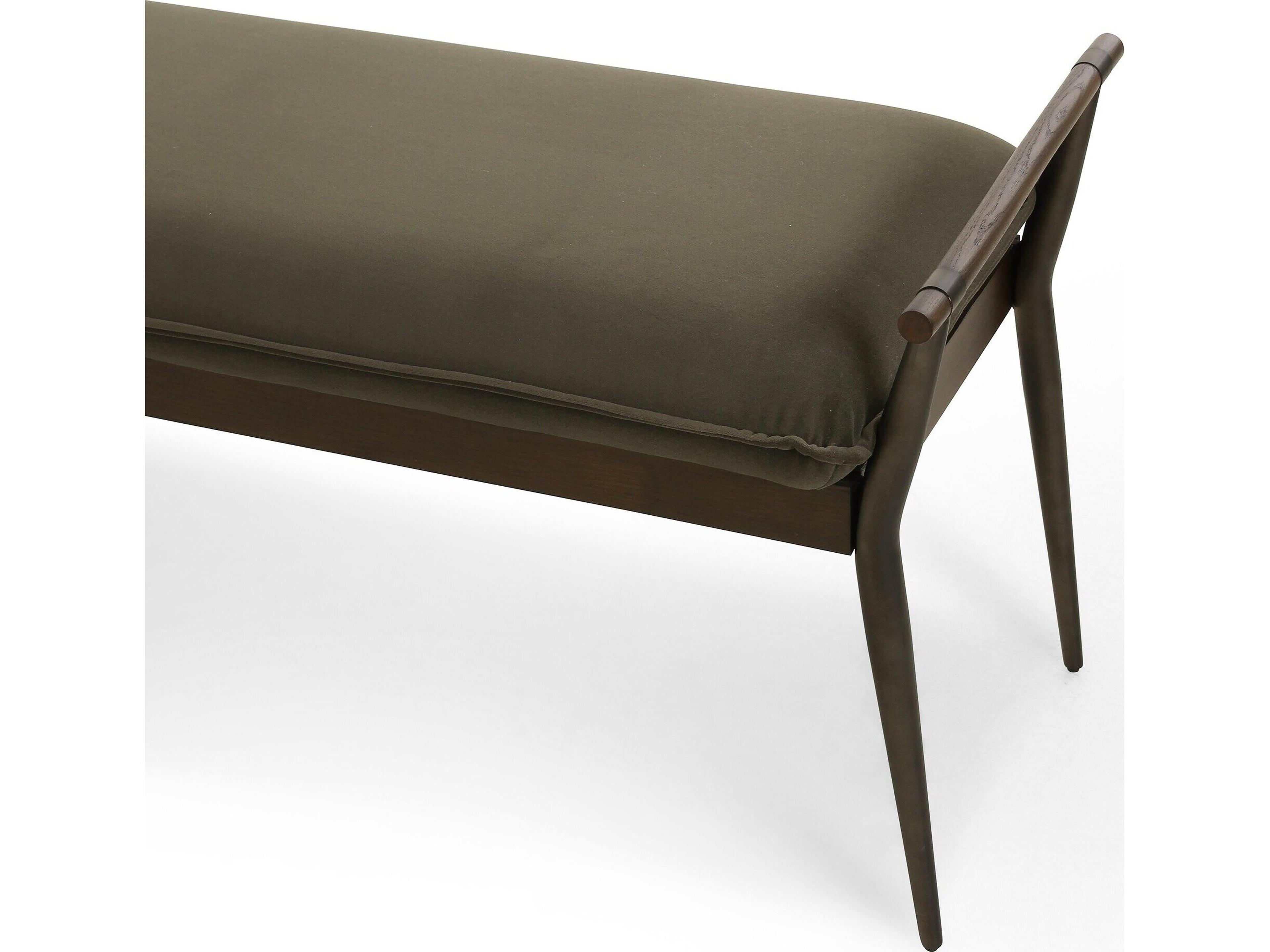 Four Hands Grayson Charlotte Modern Velvet Loden Upholstered Bench