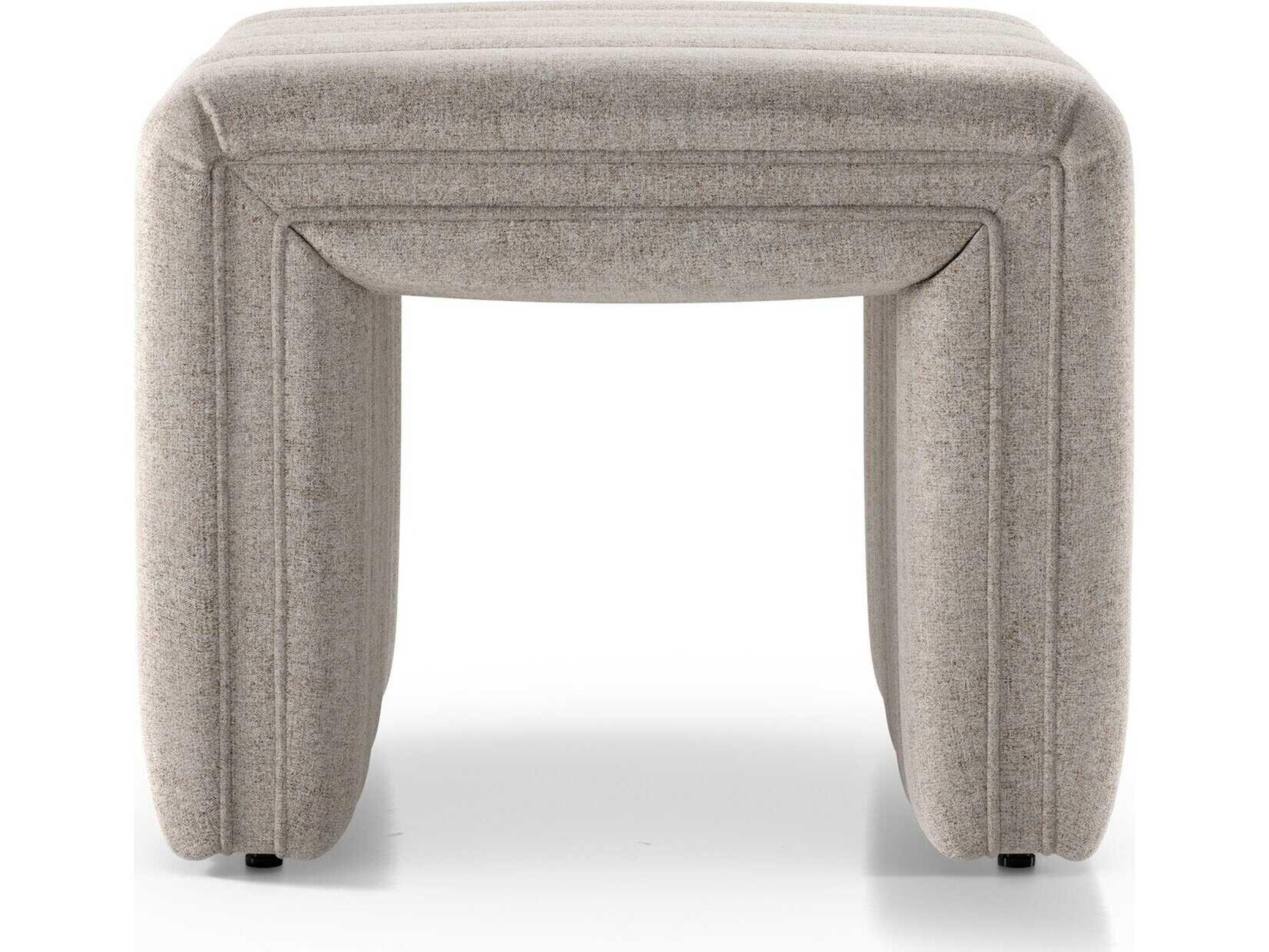Four Hands Grayson Augustine Orly Natural Beige Upholstered Ottoman