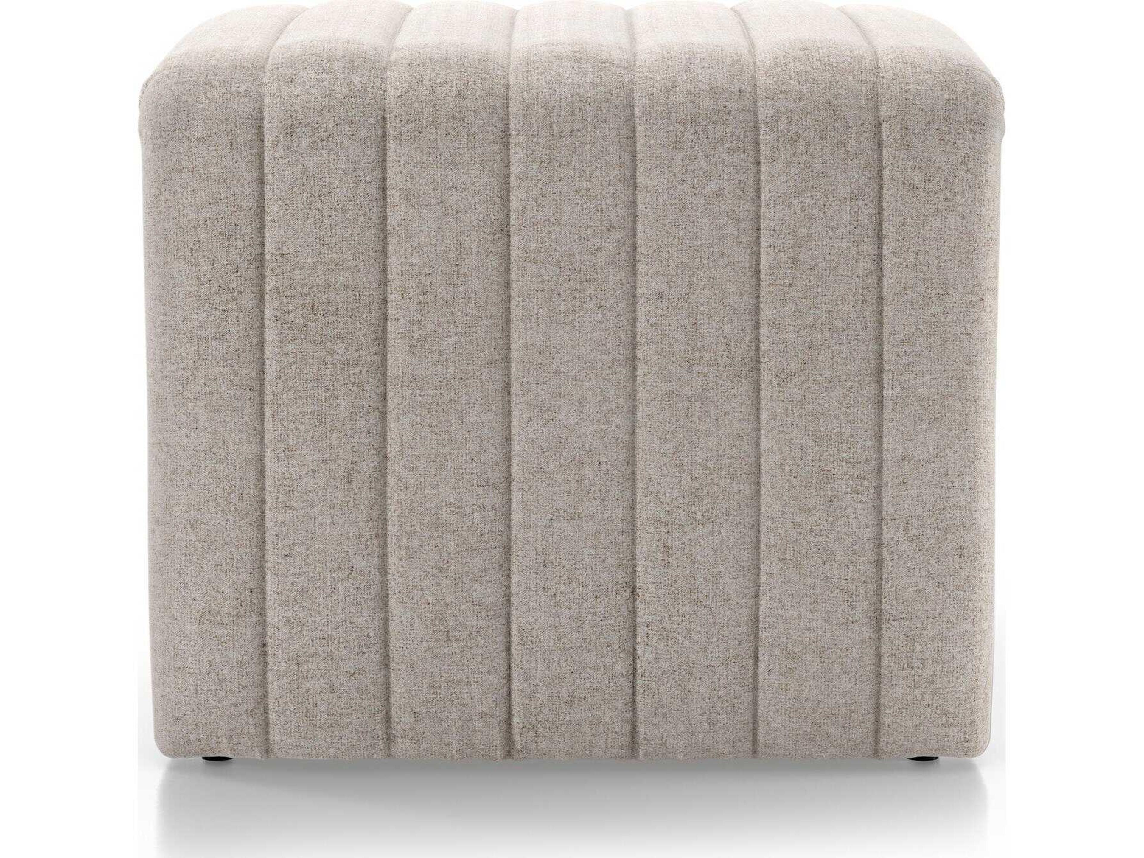 Four Hands Grayson Augustine Orly Natural Beige Upholstered Ottoman