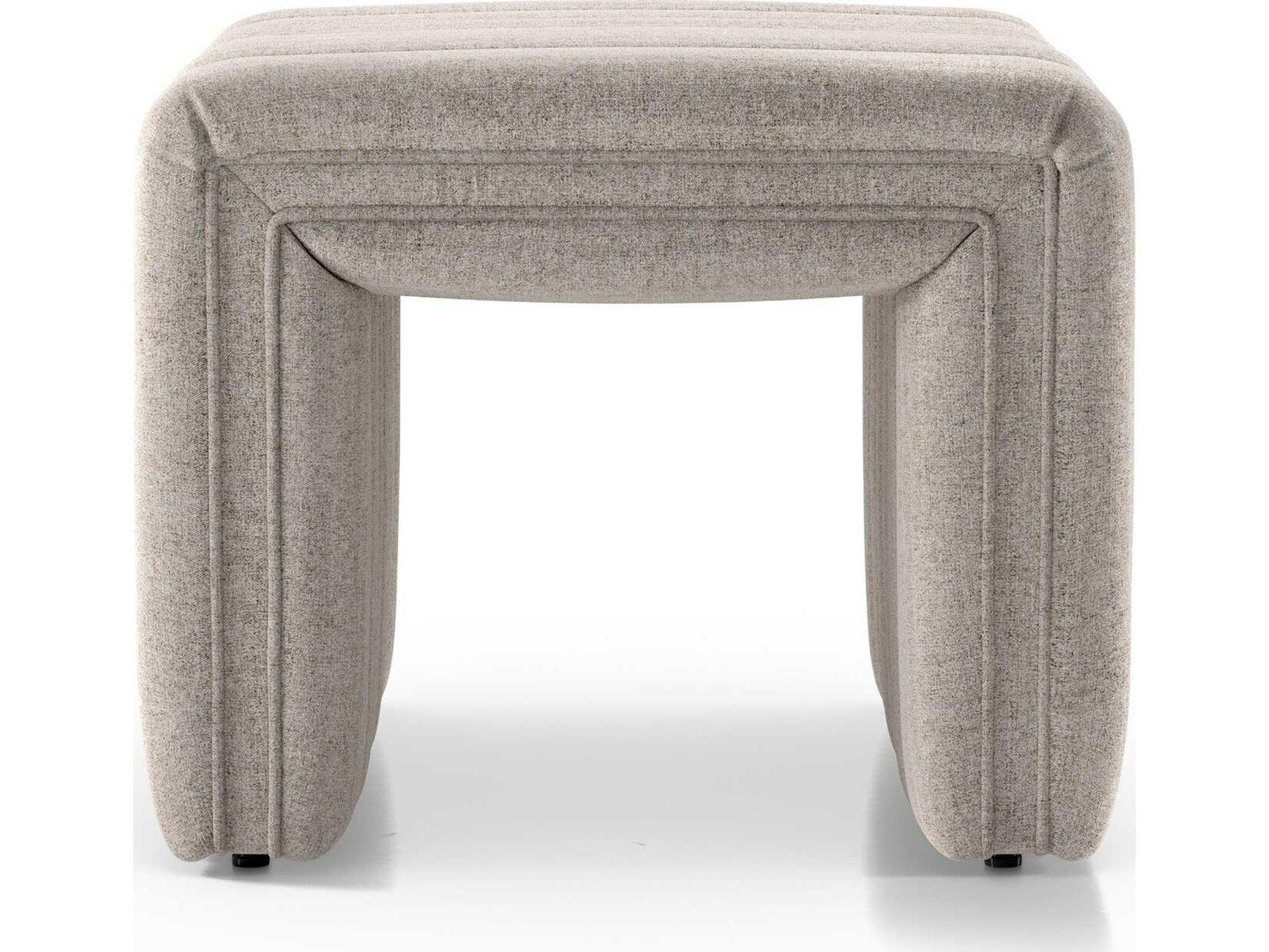 Four Hands Grayson Augustine Orly Natural Beige Upholstered Ottoman