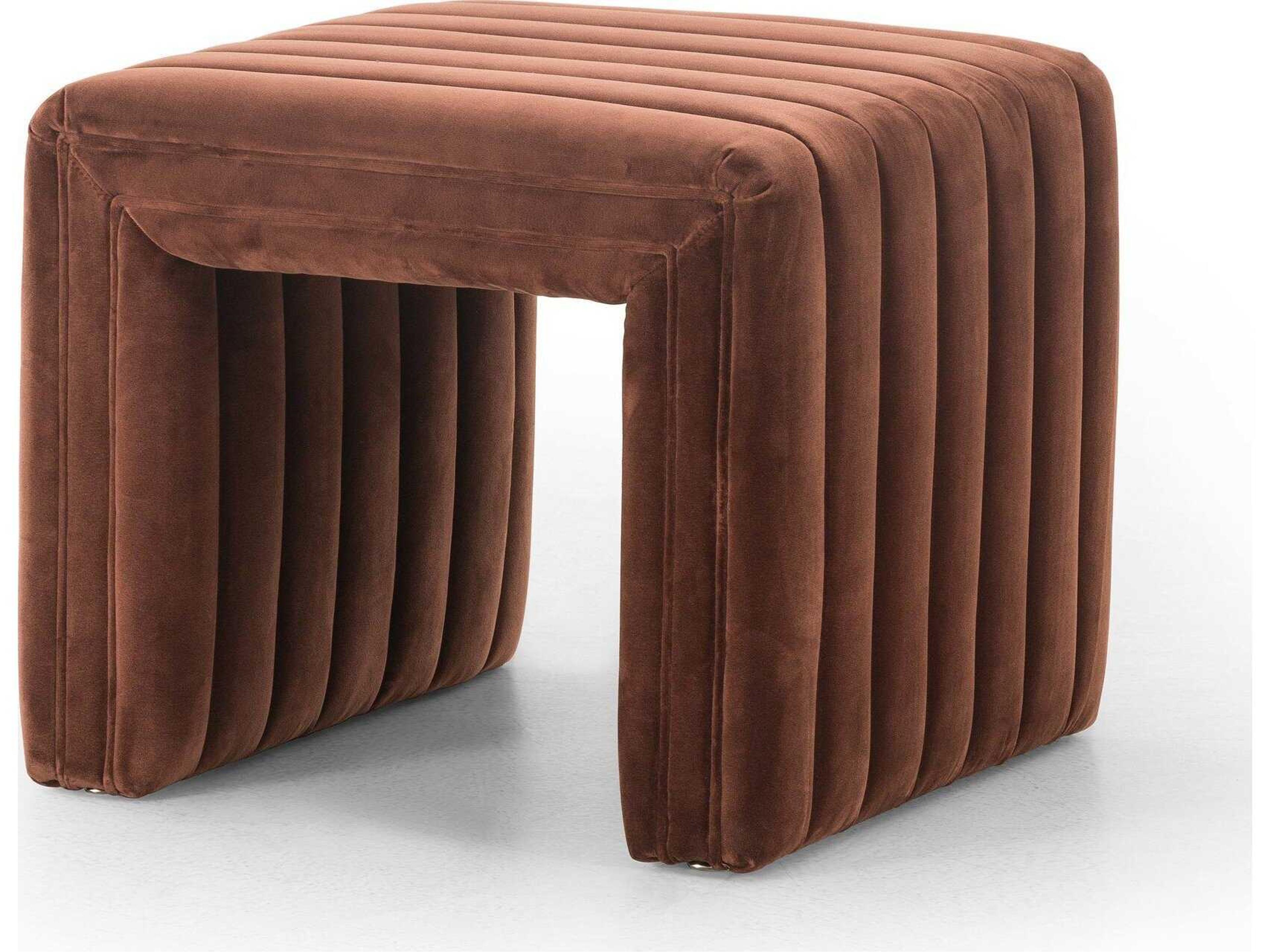 Augustine Ottoman Channel Tufted Round Seat