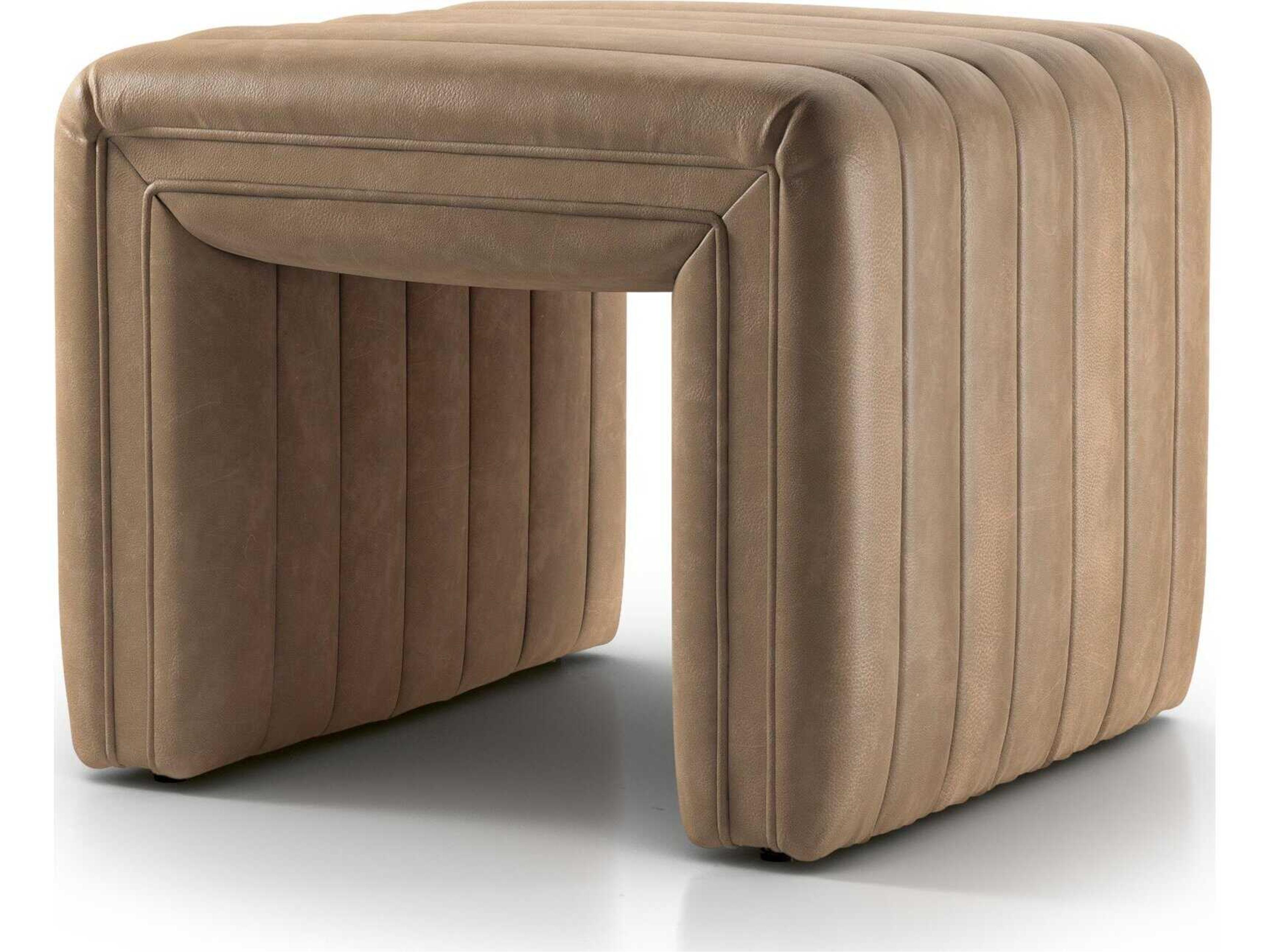 Augustine Ottoman 21 Inch Palermo Drift Leather