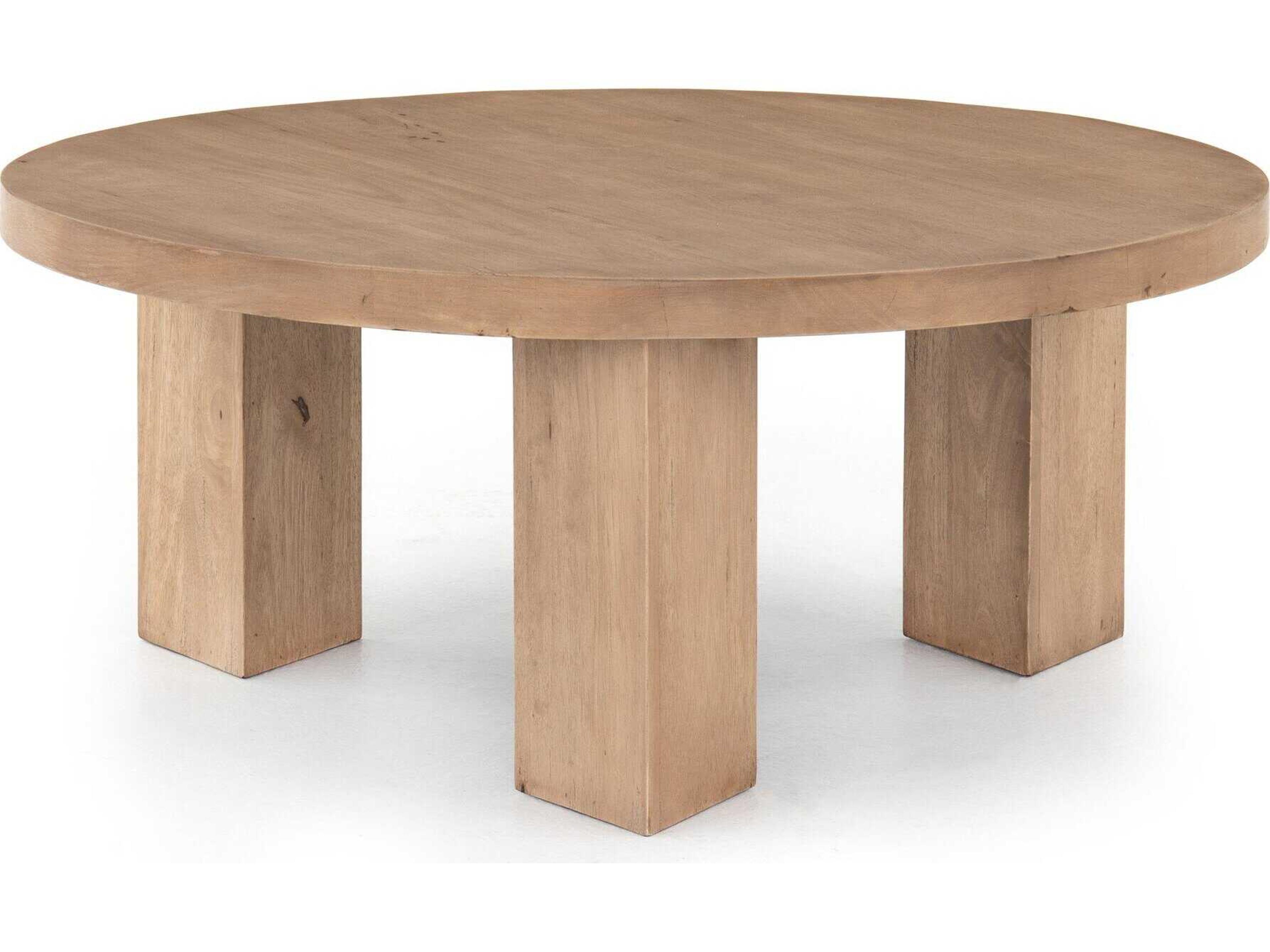 Mesa Round Coffee Table Light Brushed Parawood
