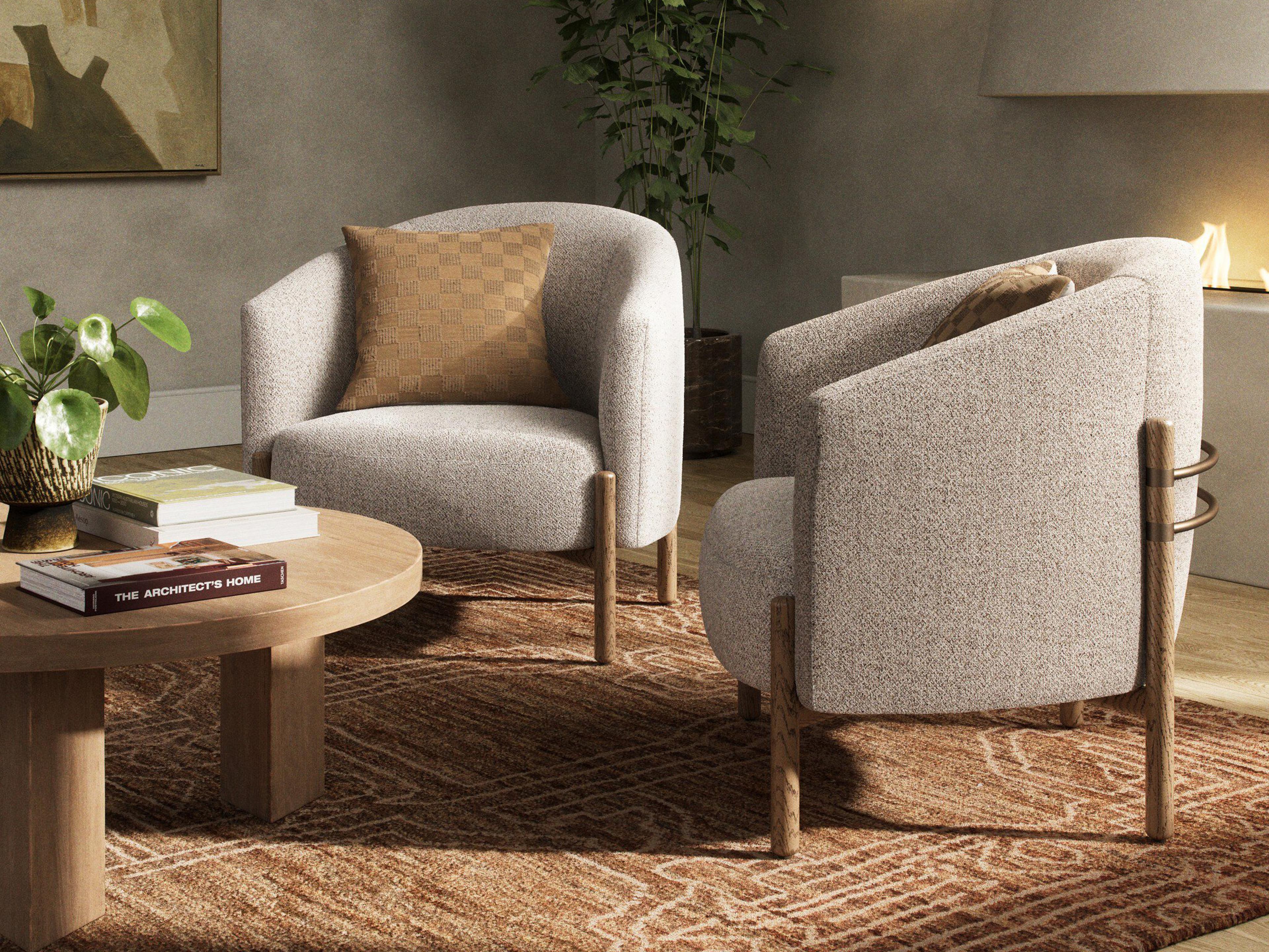 Four Hands Grayson Enfield Fabric Accent Chair