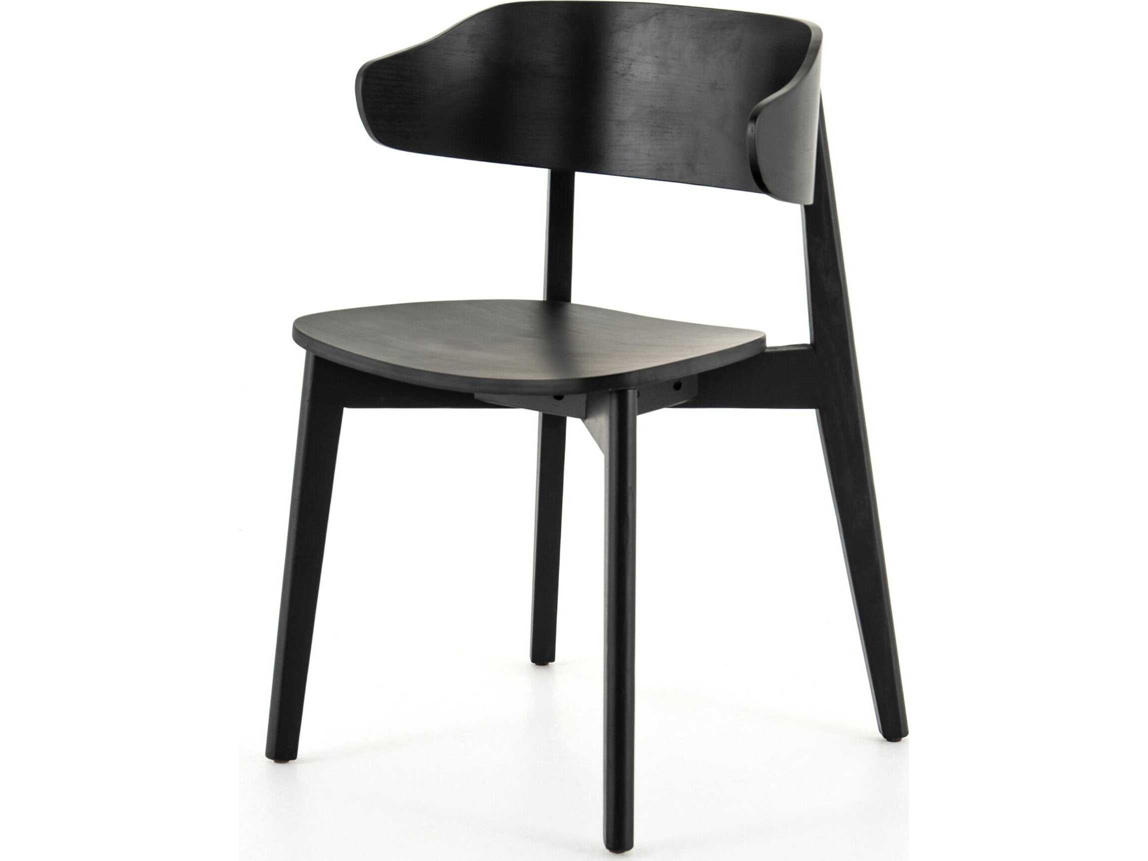 Allston Franco Ash Wood Black Side Dining Chair