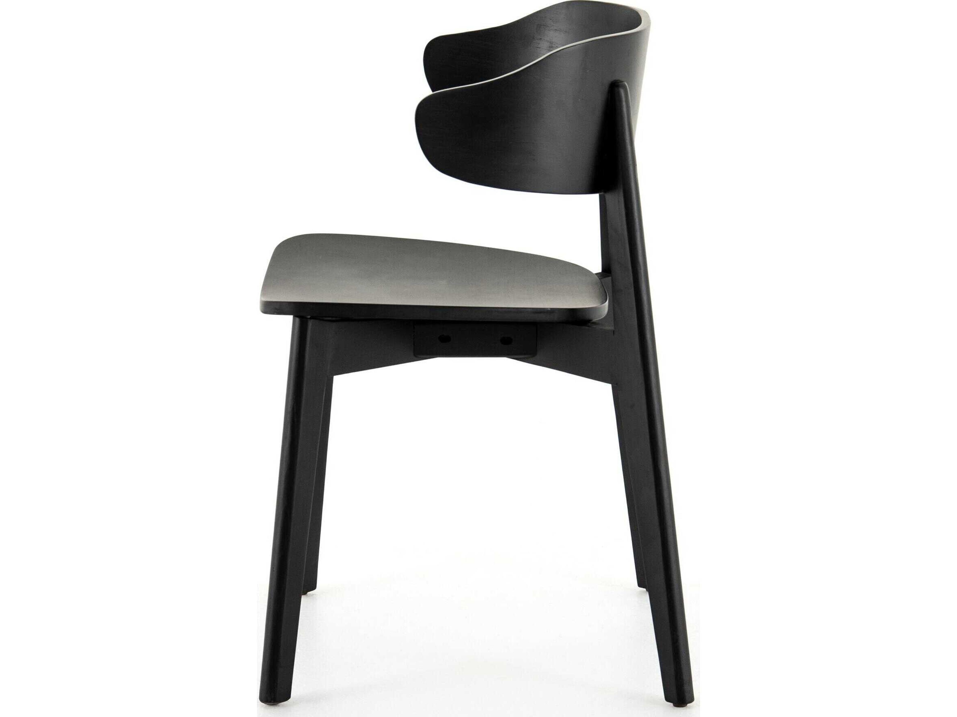 Four Hands Allston Franco Ash Wood Black Side Dining Chair
