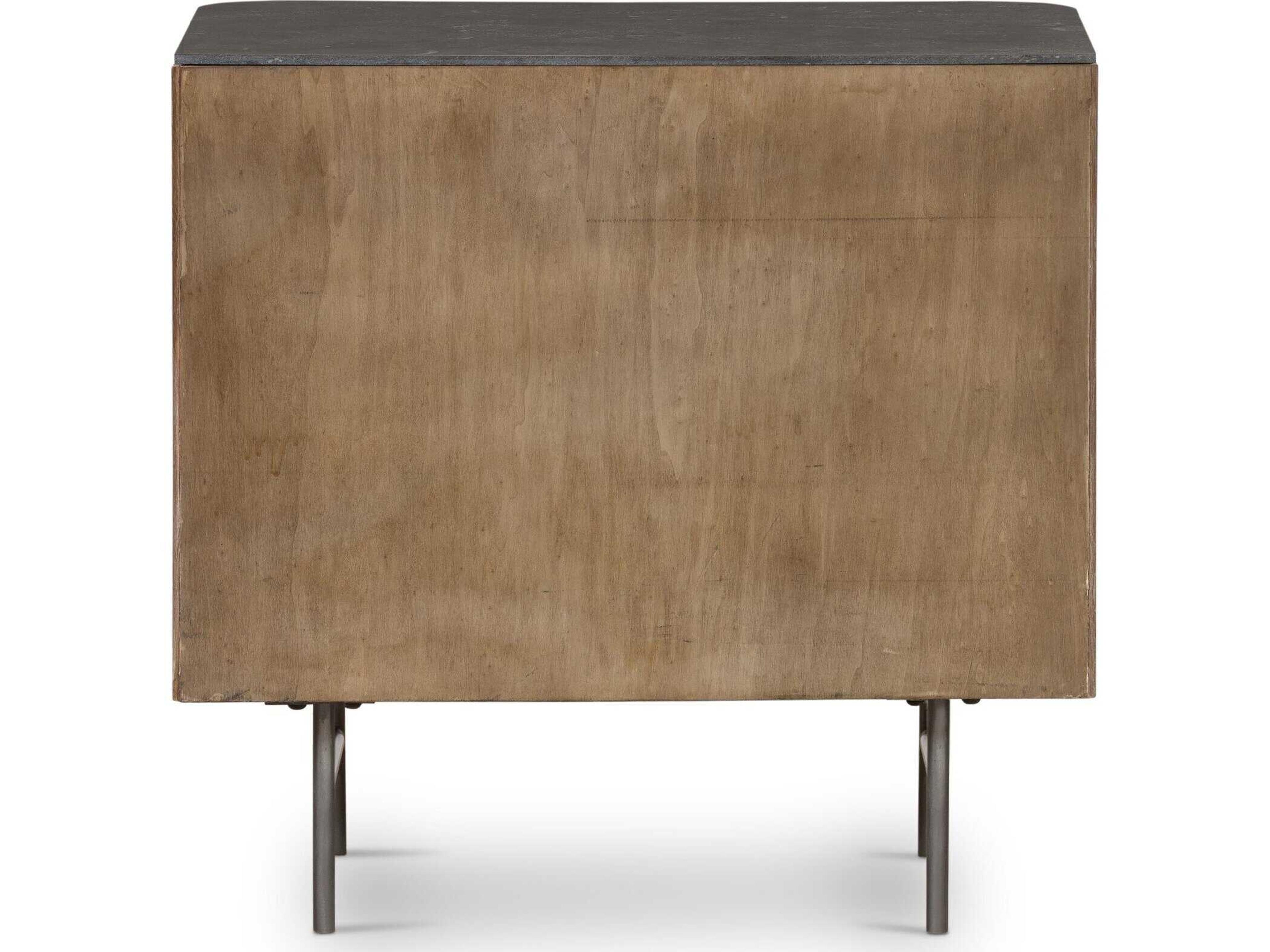 Luxecor Globetrotter Fletcher 2-Drawers Brown Oak Wood Nightstand