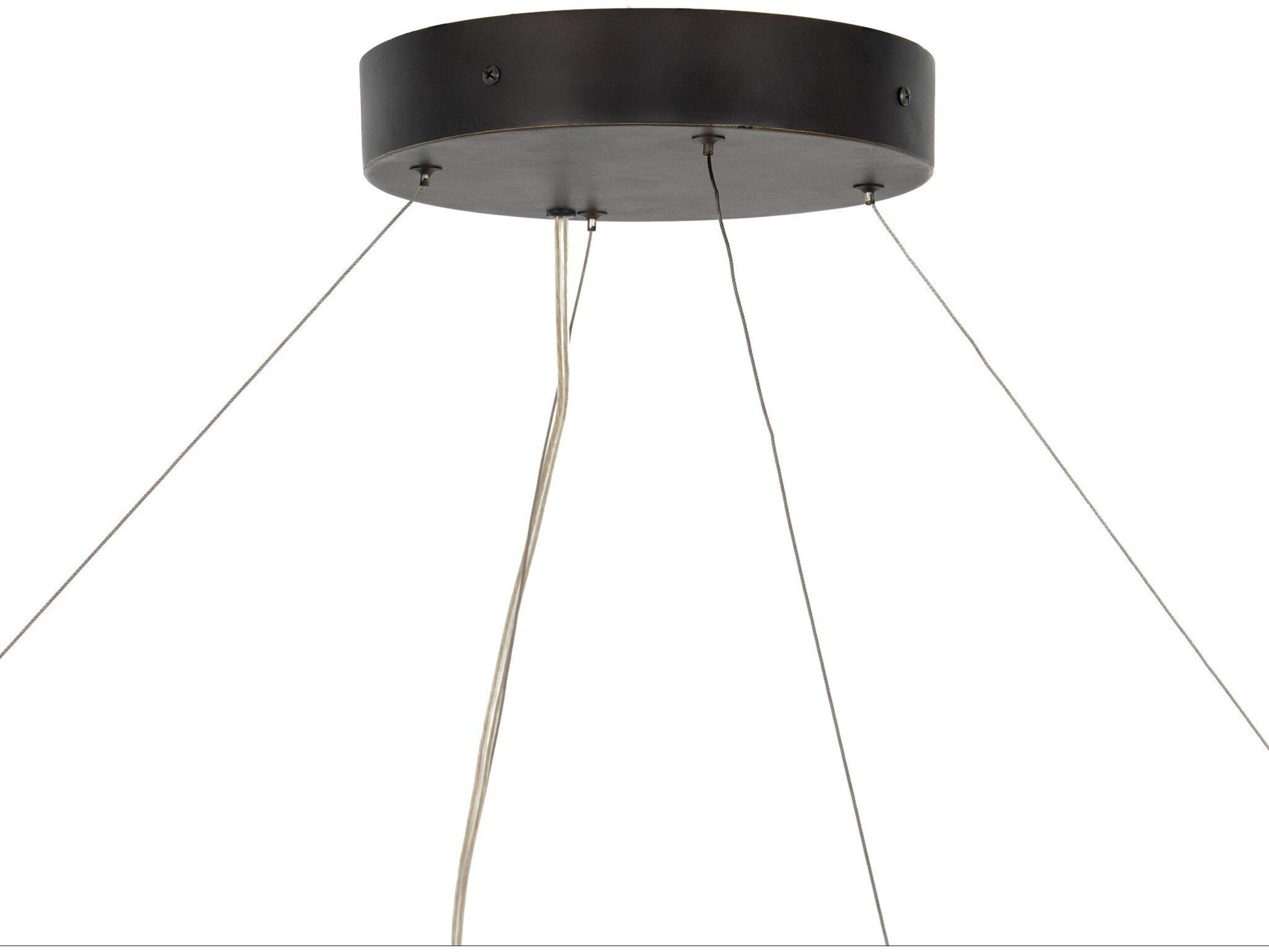 Four Hands Stockton Baum Dark Walnut Rubbed Down Bronze Round Pendant