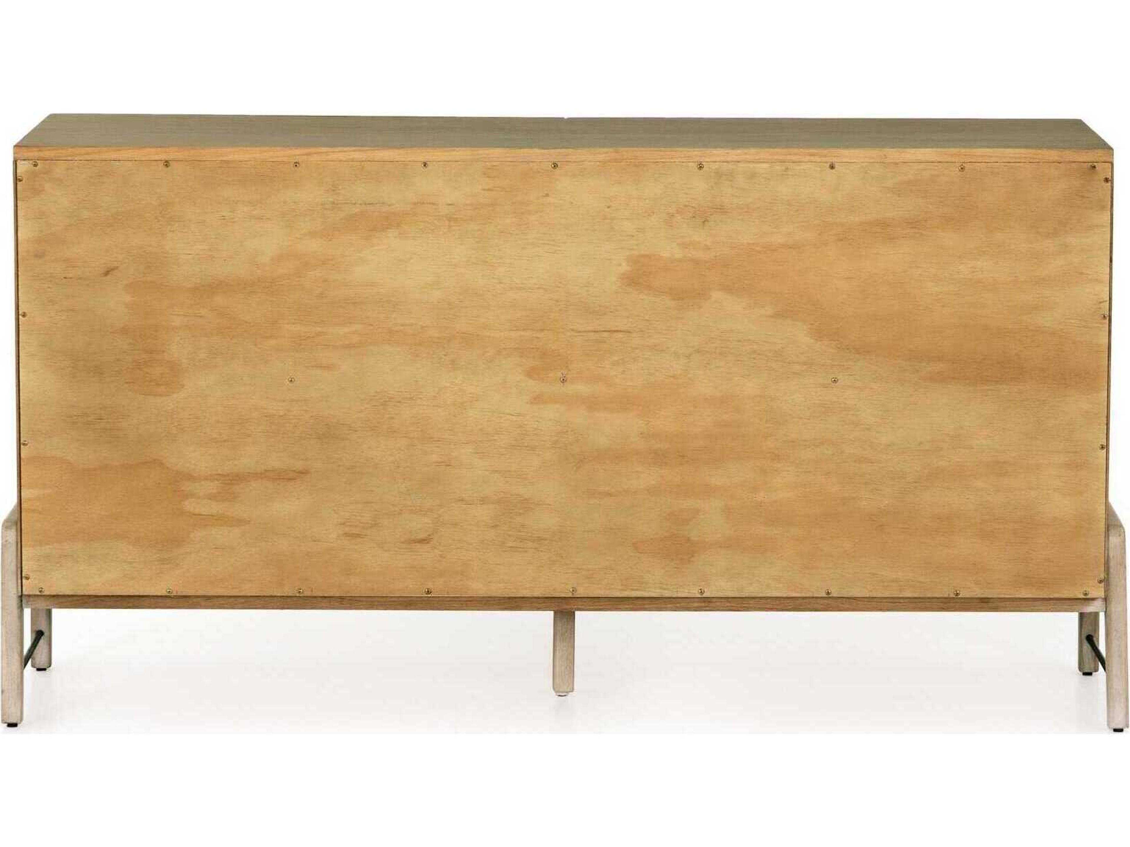 Four Hands Filmore Rosedale 6-Drawers Brown Oak Wood Double Dresser