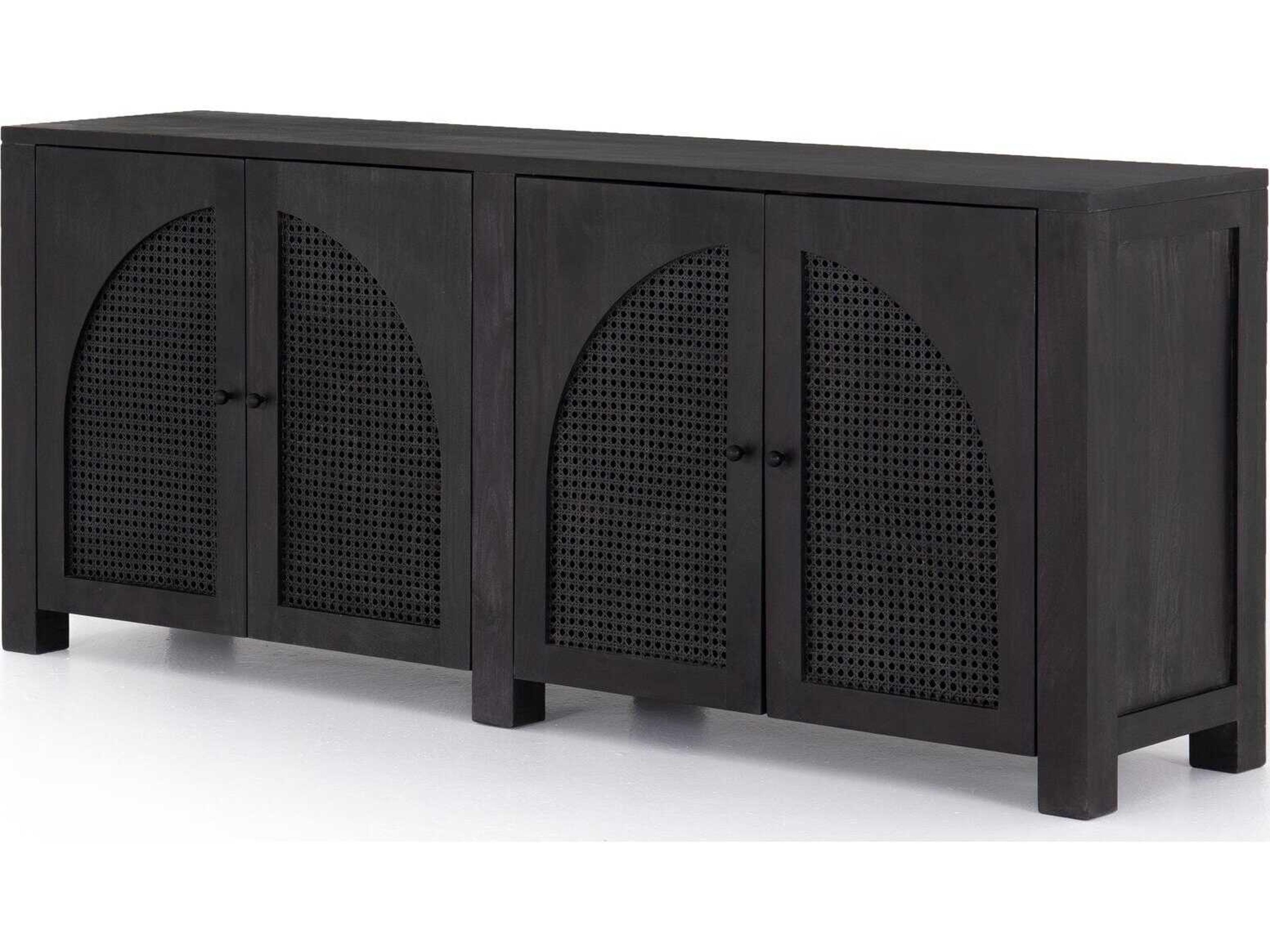 Tilda Sideboard Leighton Black Washed Mango Cane