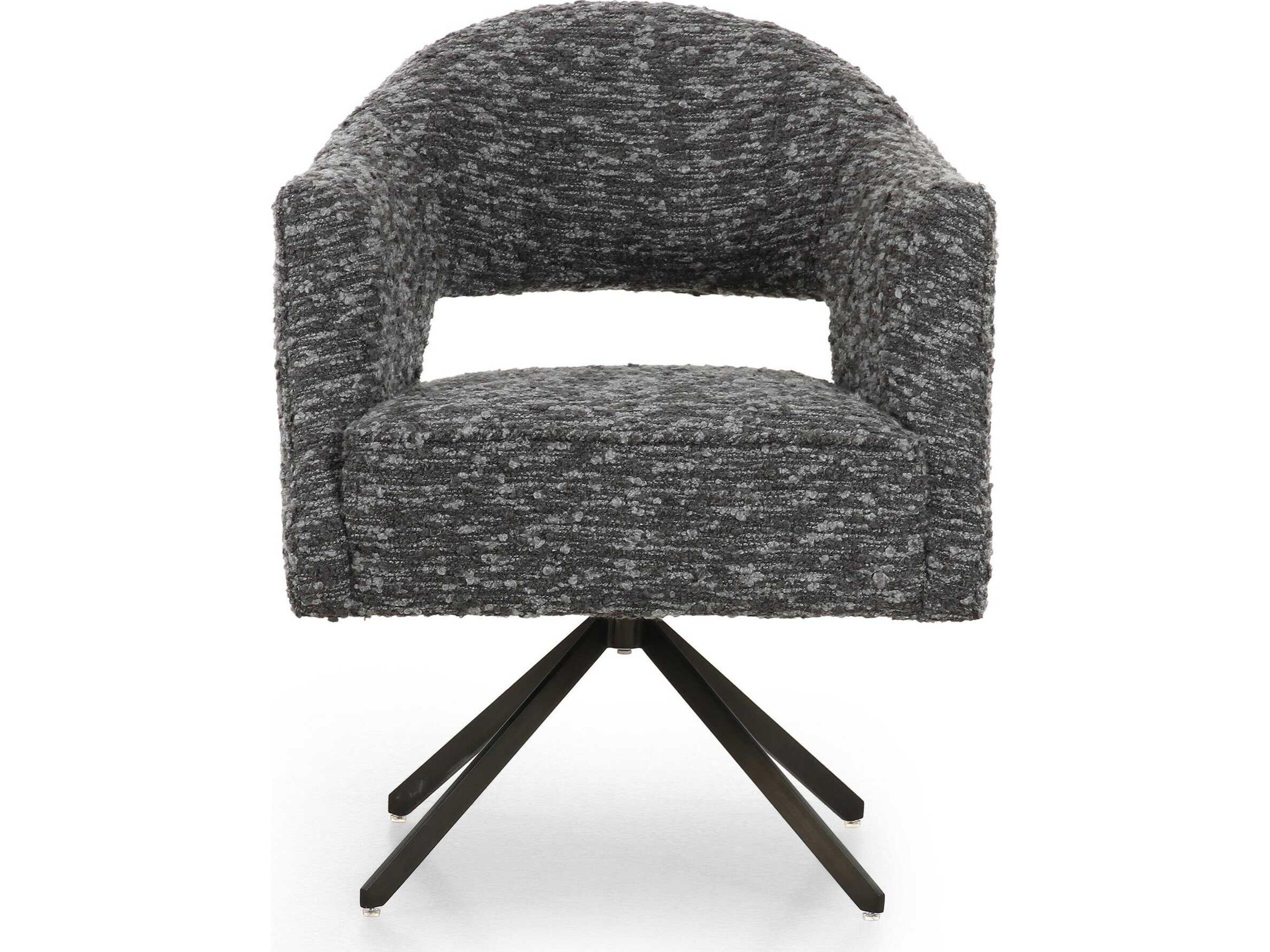 Four Hands Grayson Adara Solema Charcoal Upholstered Desk Chair