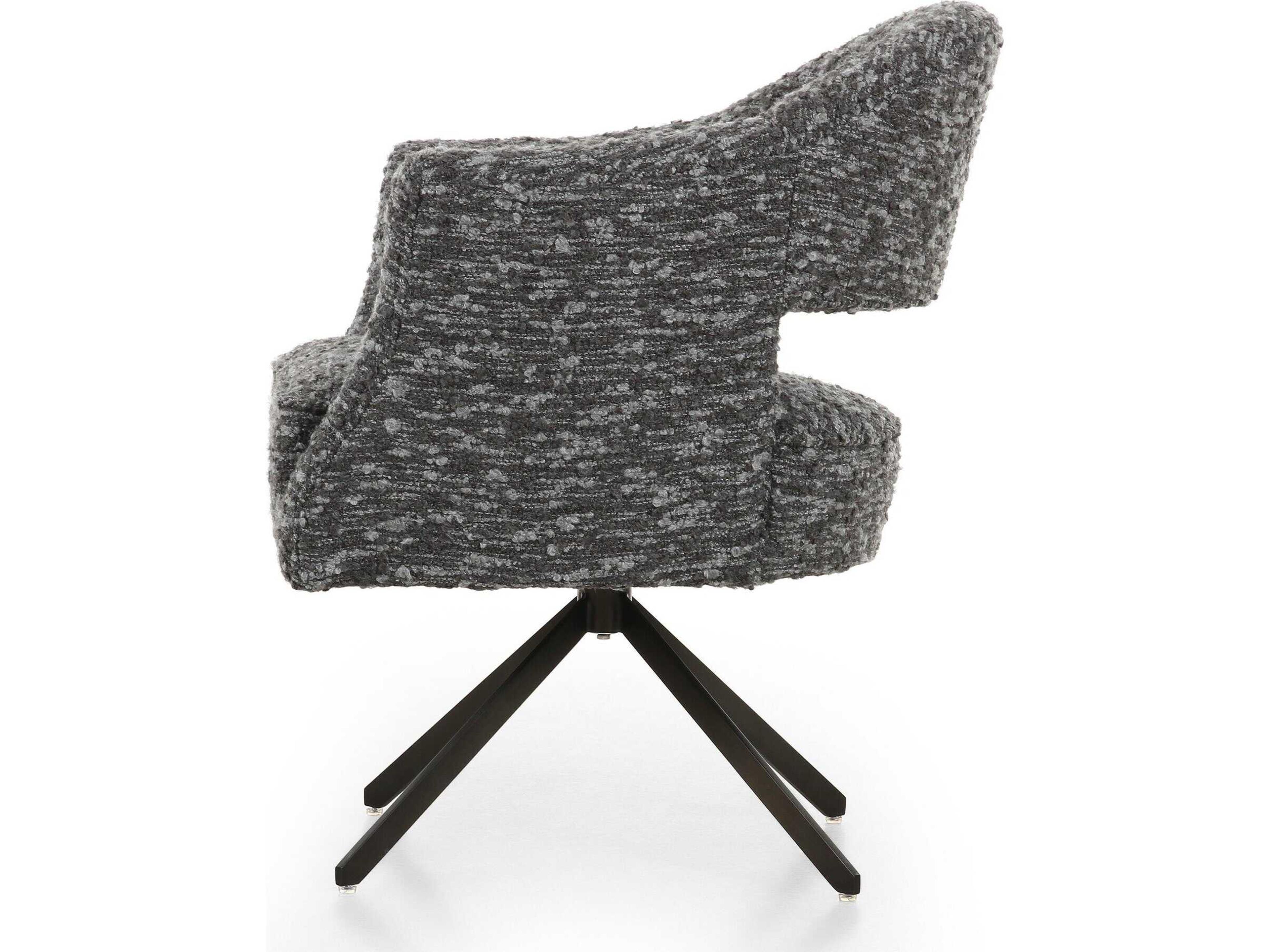 Four Hands Grayson Adara Solema Charcoal Upholstered Desk Chair