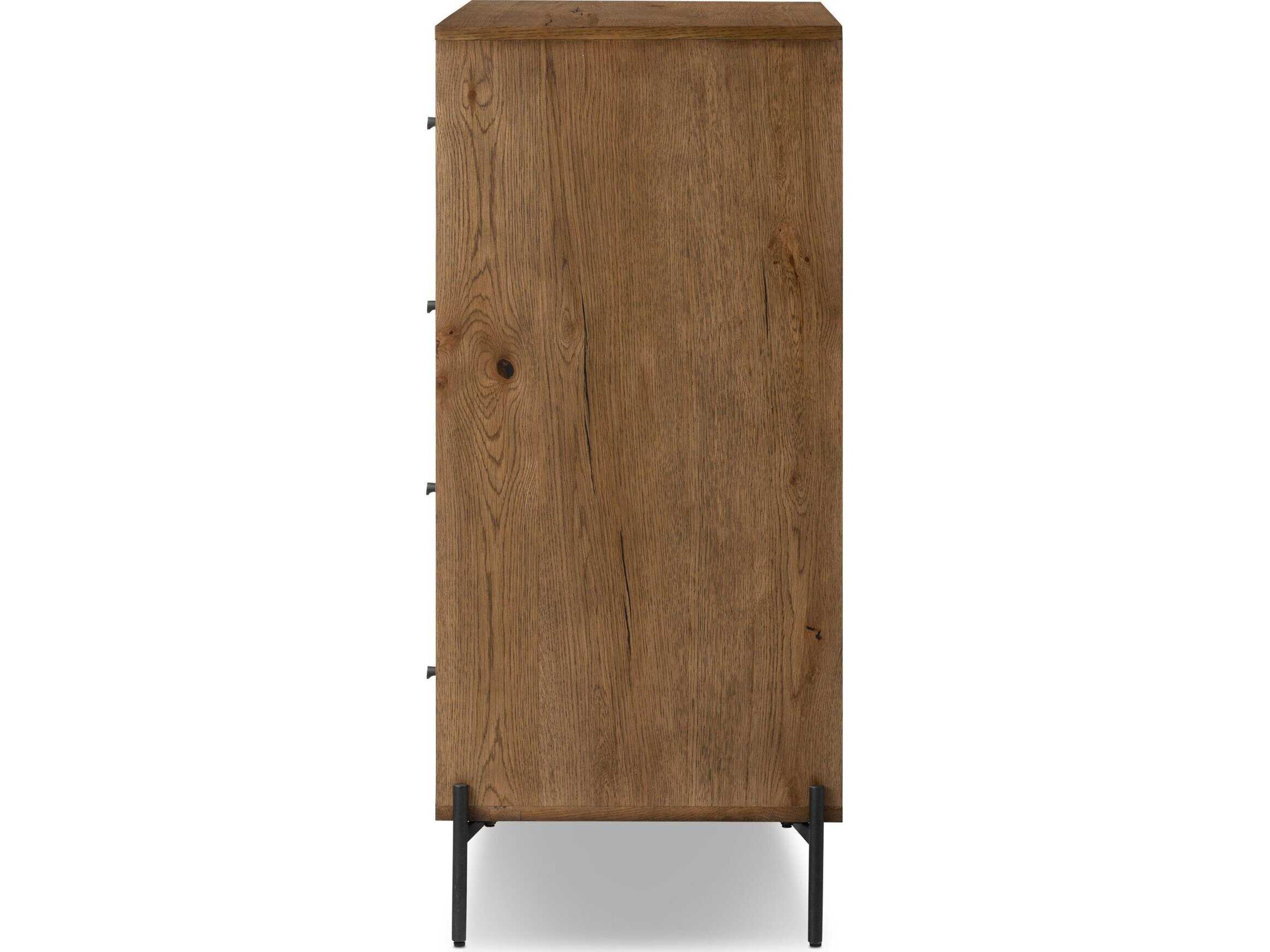 Four Hands Haiden Eaton Amber Oak Resin 5 Drawer Dresser