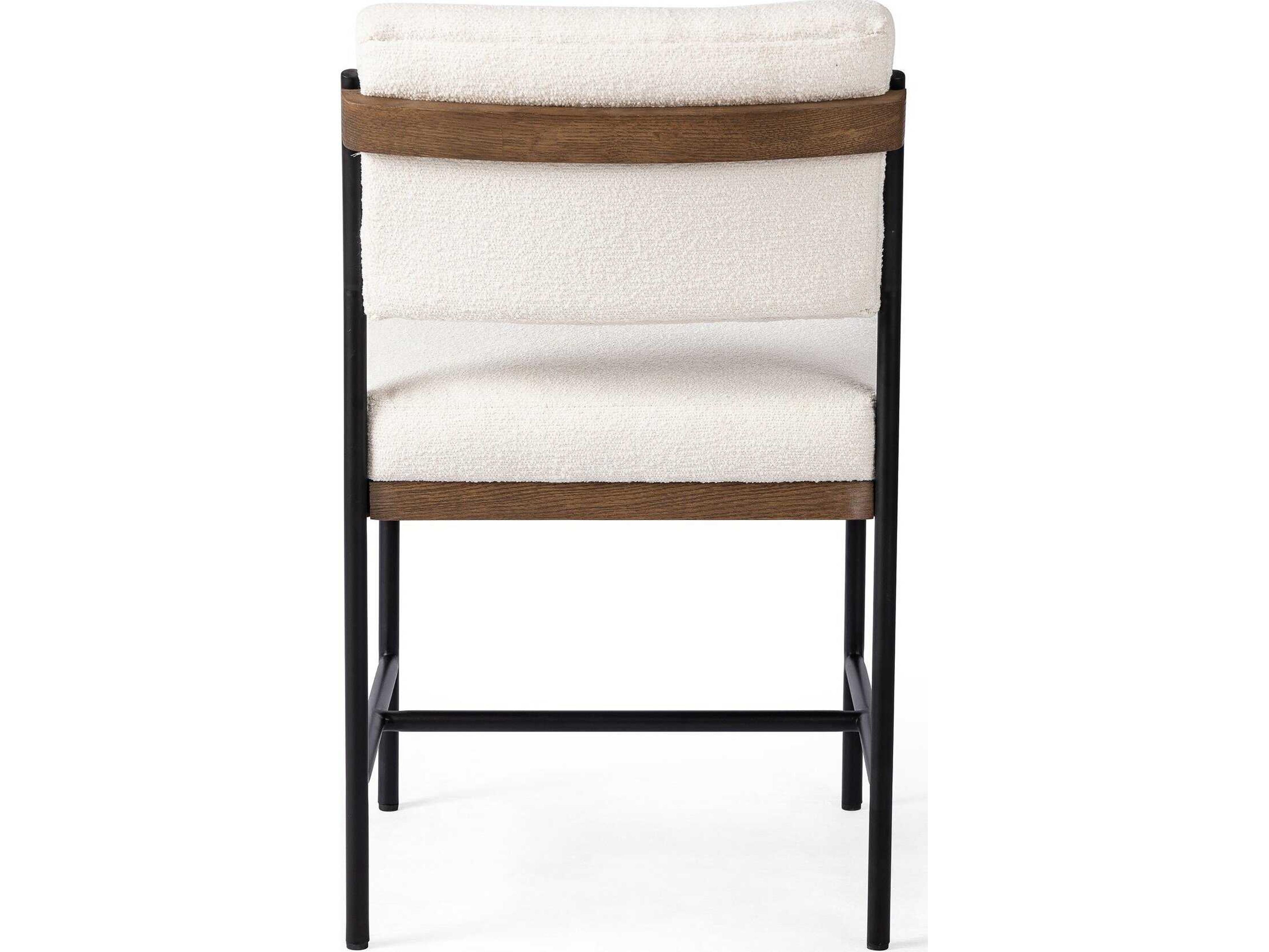 Luxecor Globetrotter Benton Fayette Cloud Upholstered Oak Wood Dining Chair