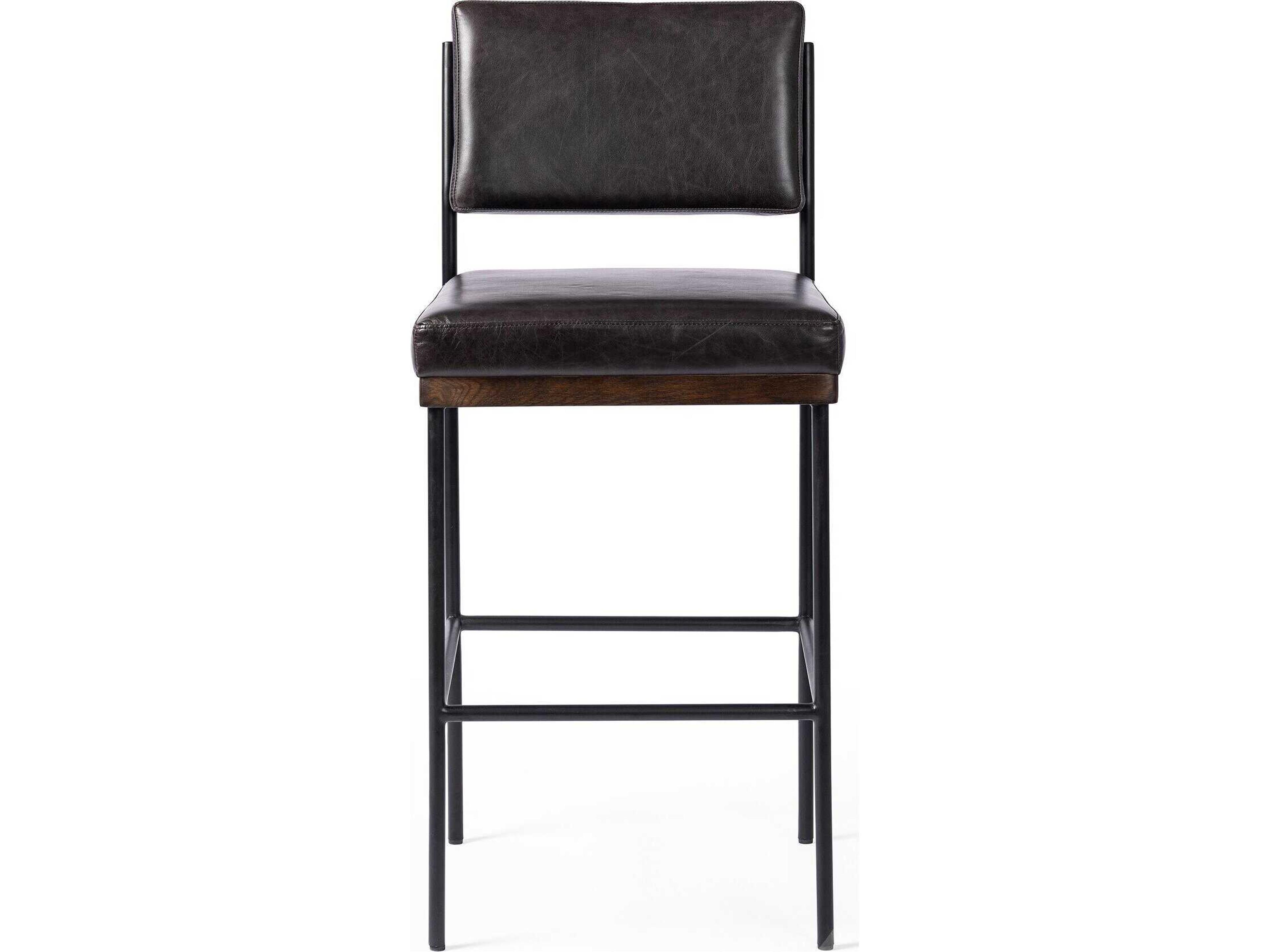Four Hands Ashford Benton Sonoma Black Counter Stool