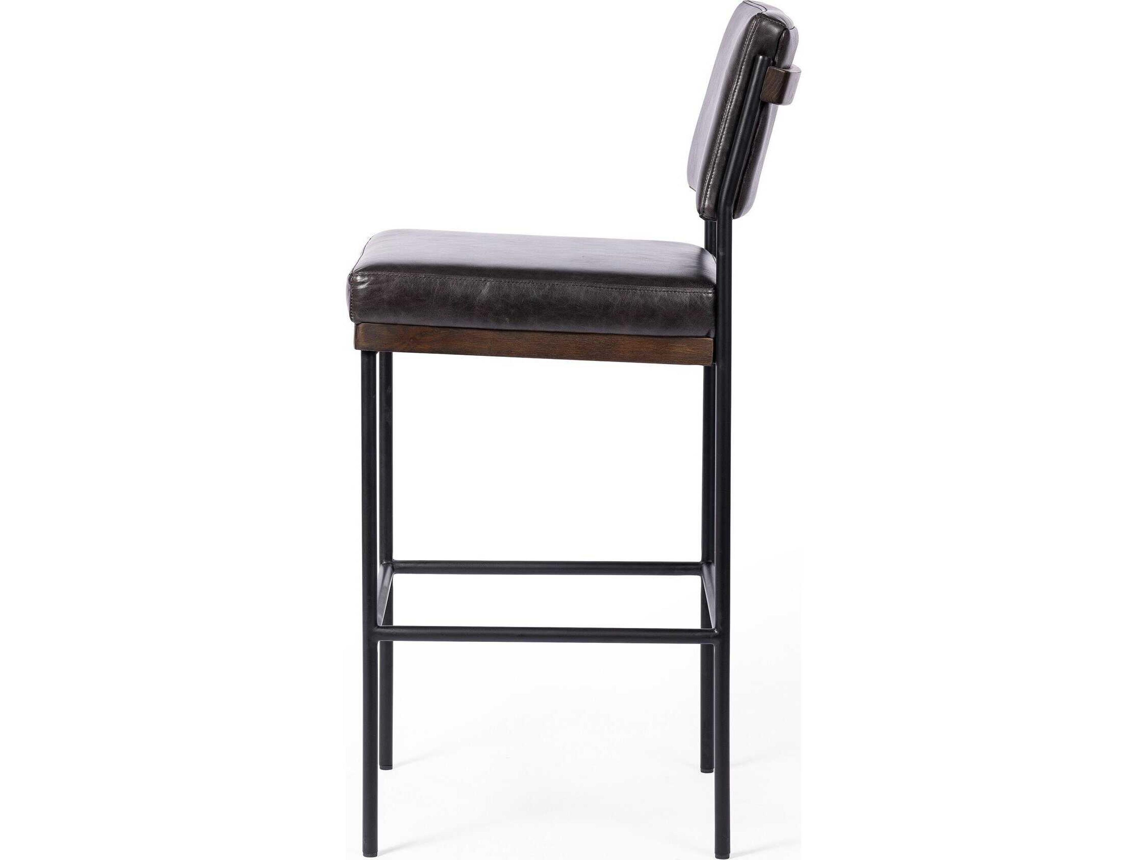 Four Hands Ashford Benton Sonoma Black Counter Stool