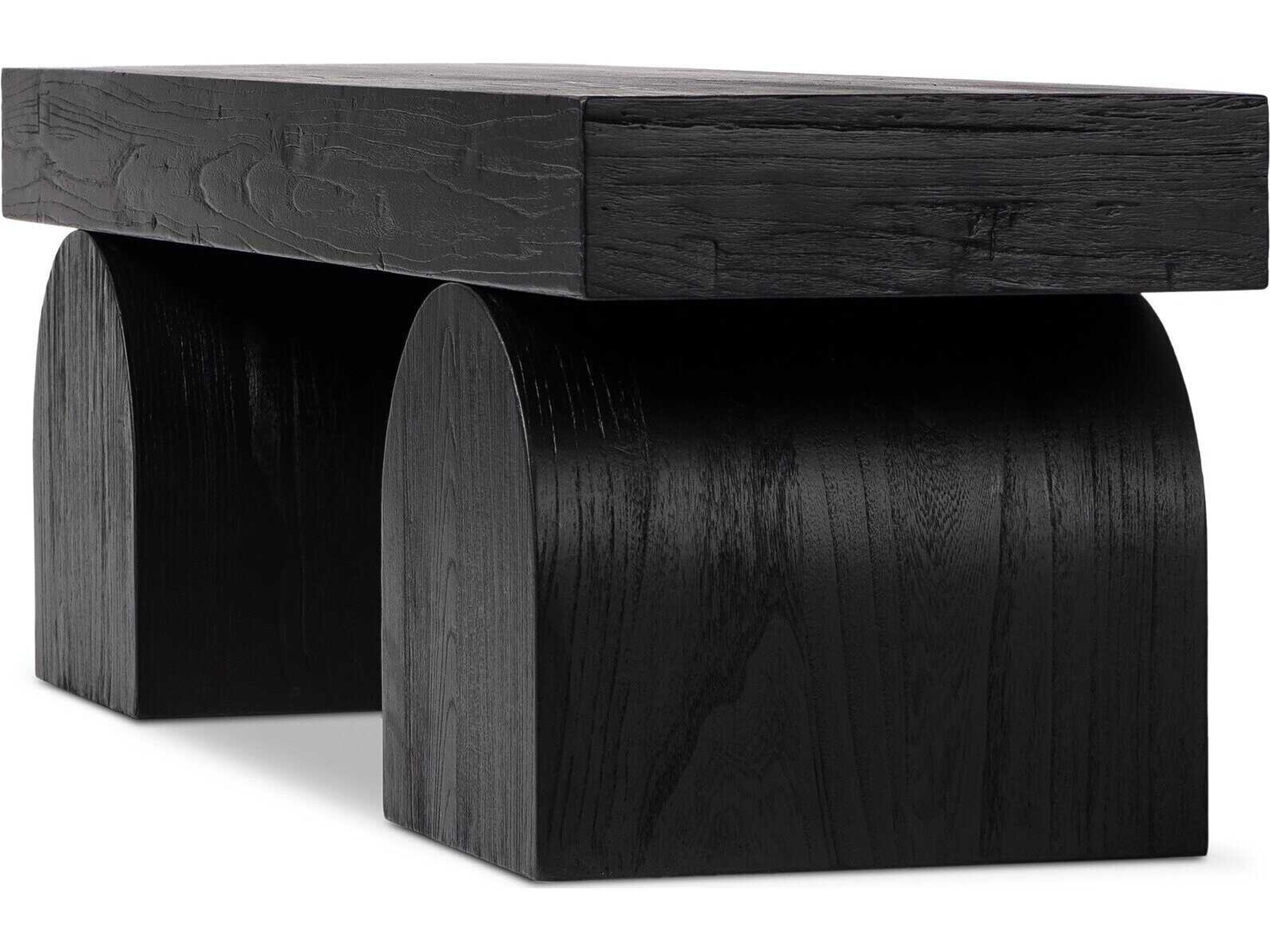 Four Hands Wells Black Elm Nettlewood Accent Bench