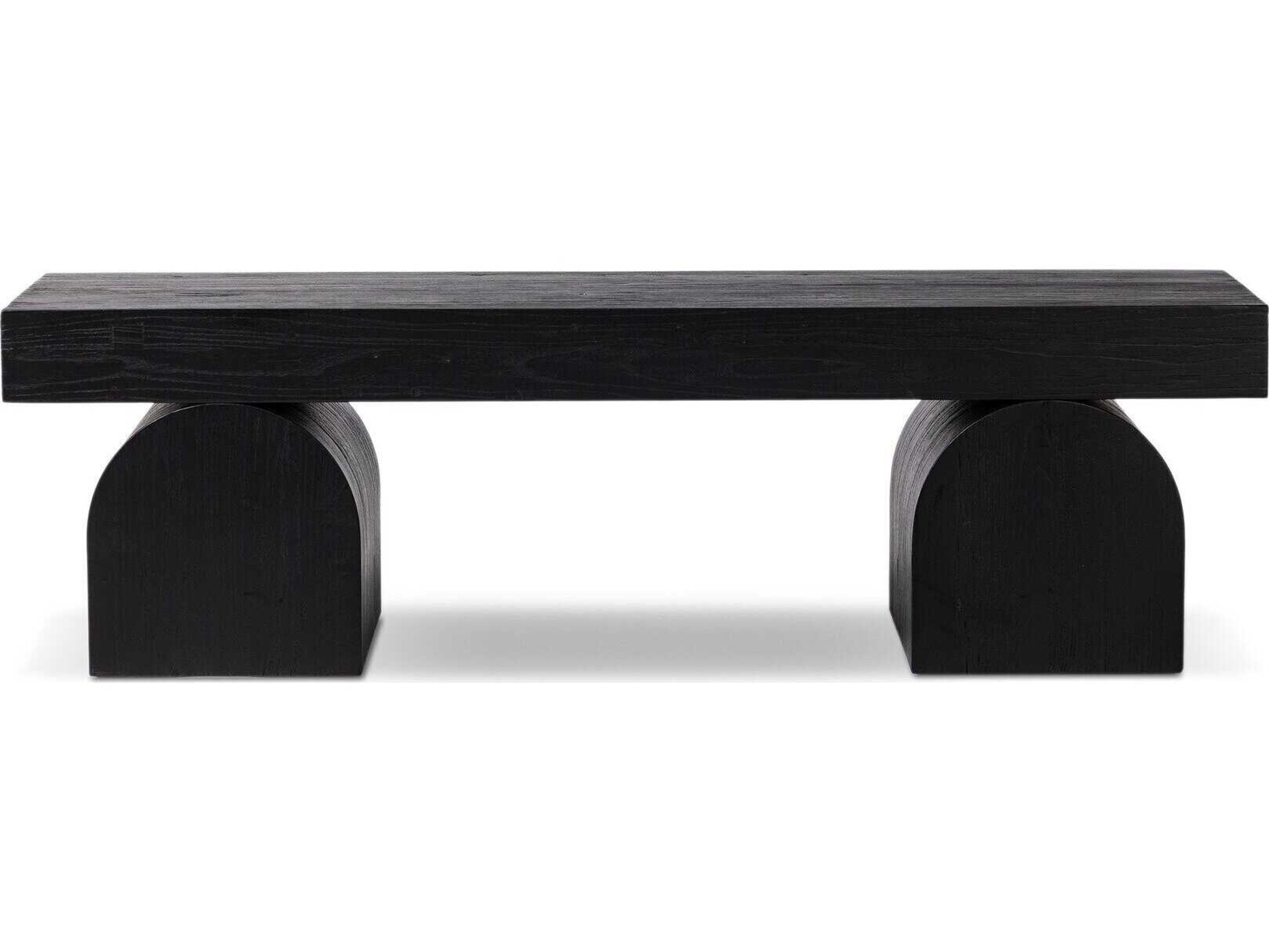 Four Hands Wells Black Elm Nettlewood Accent Bench