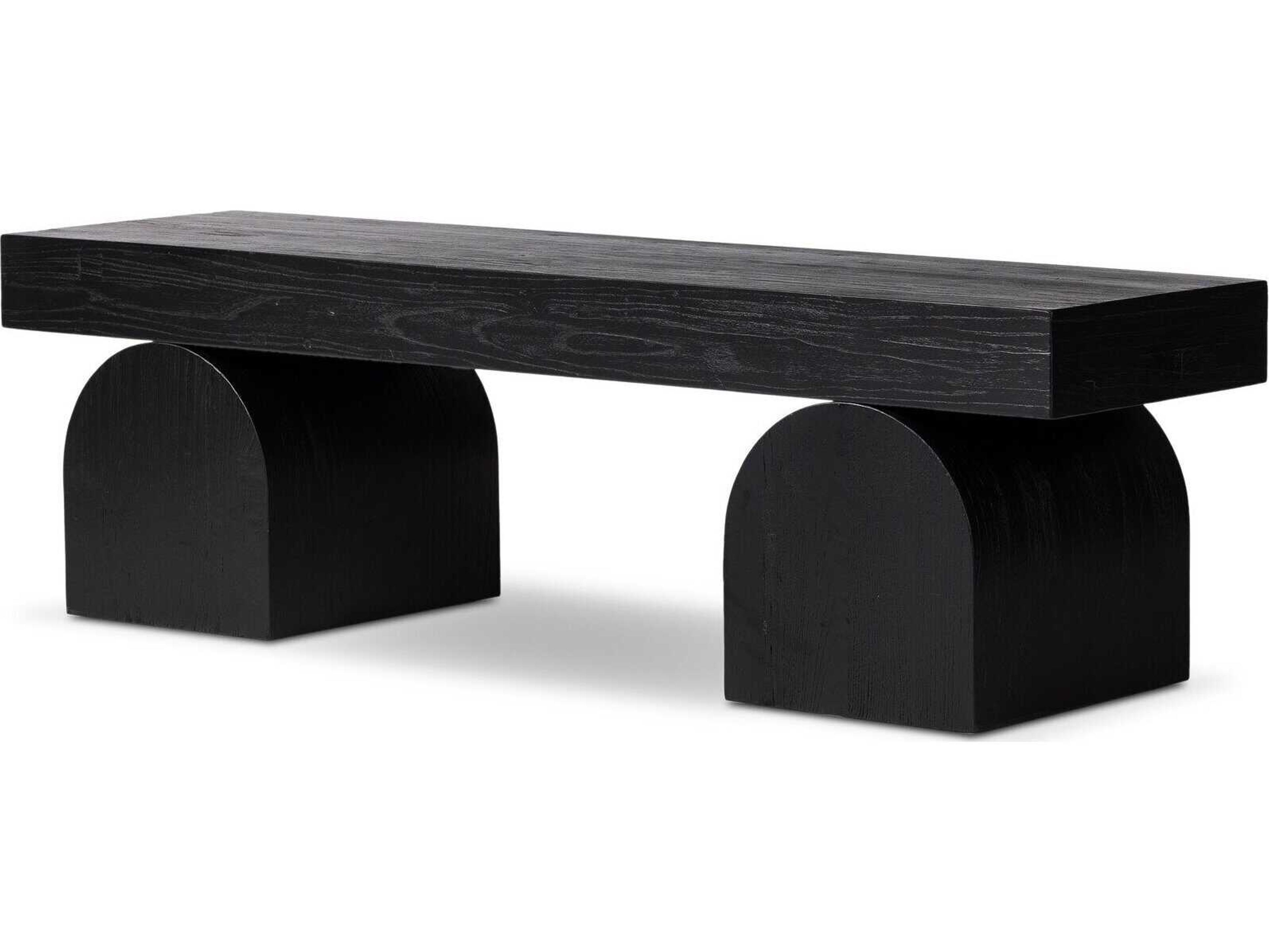 Four Hands Wells Black Elm Nettlewood Accent Bench