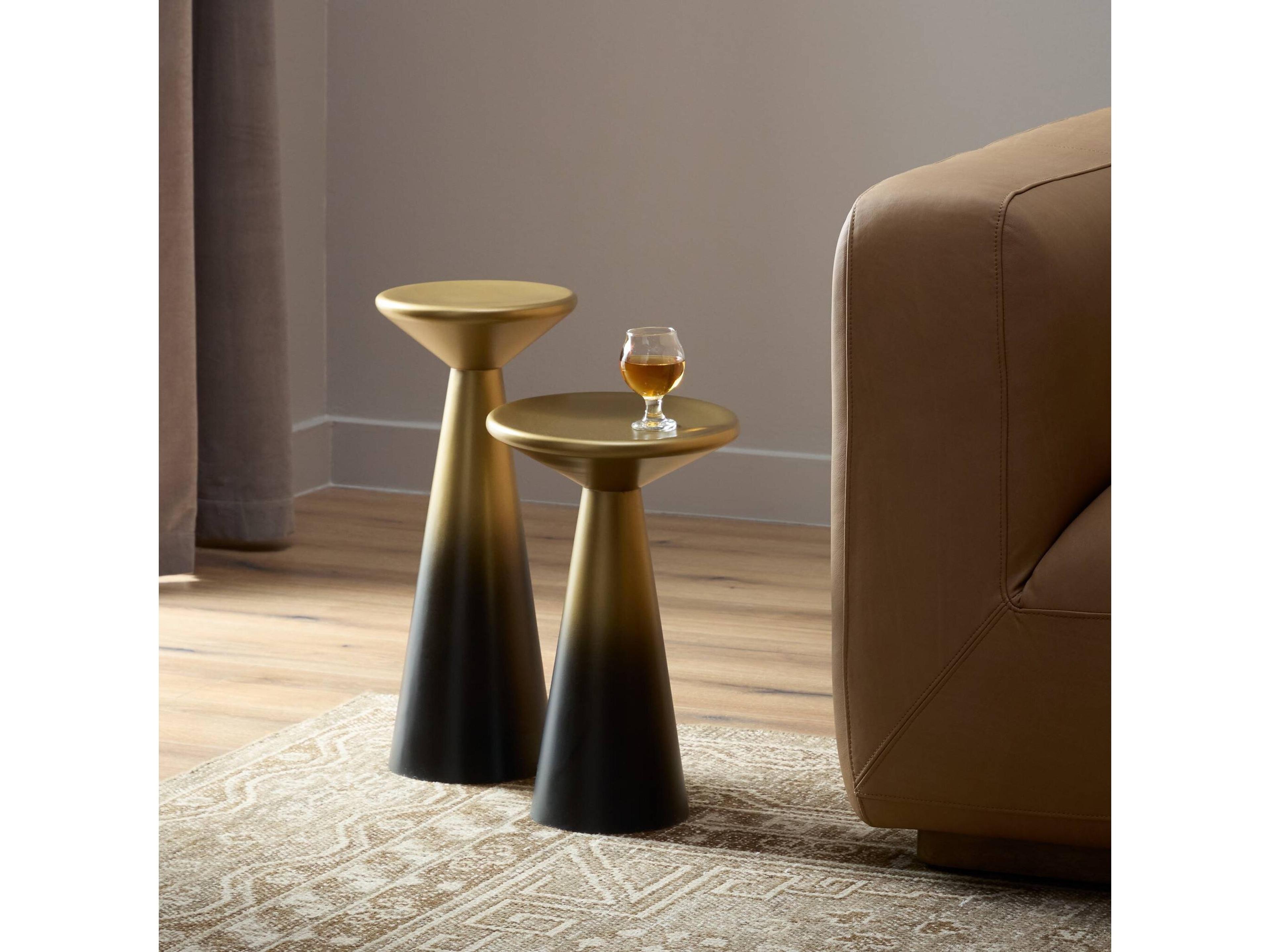 Four Hands Asher Cameron Accent Tables Set Of 2-Brass