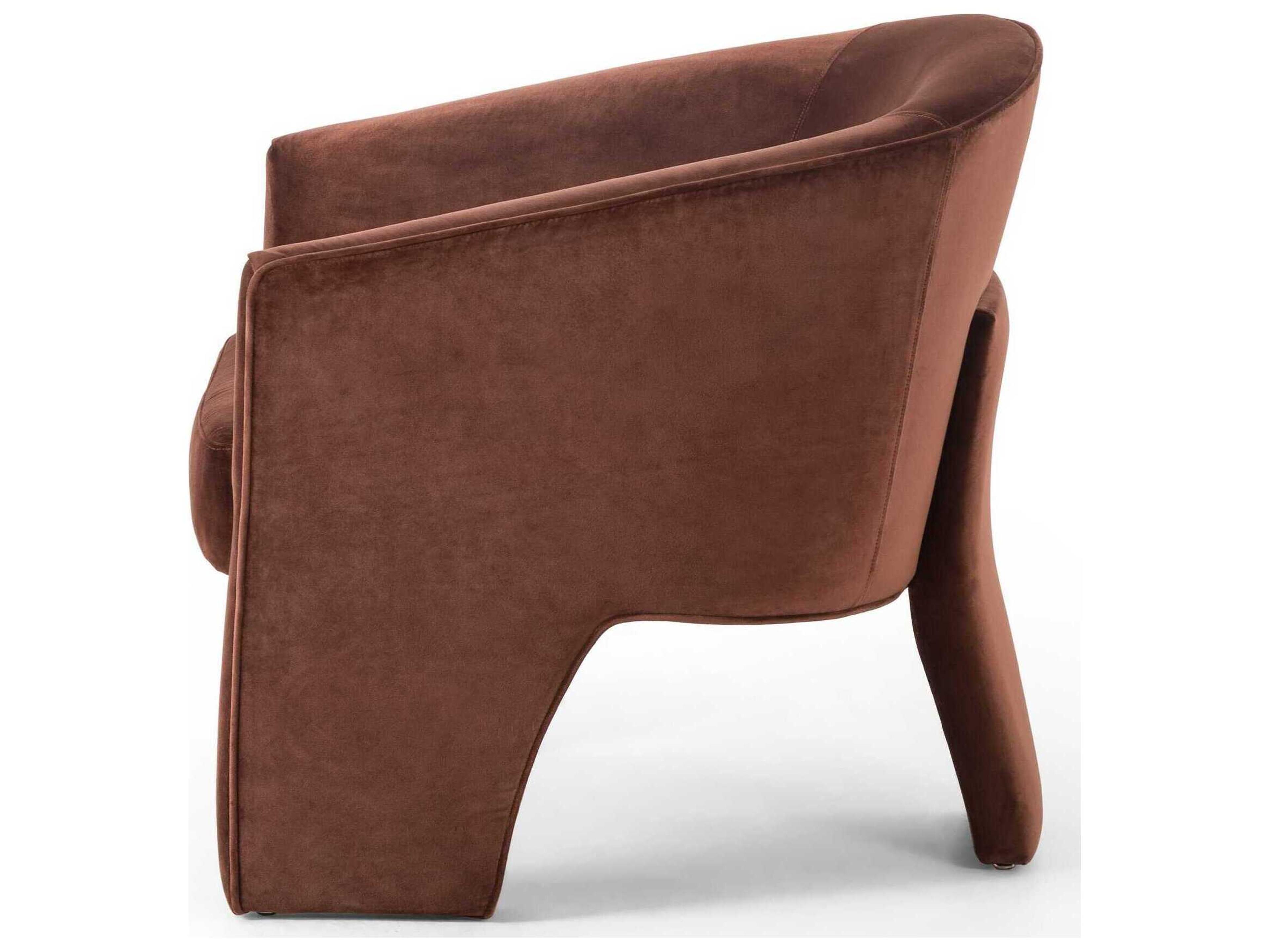 Four Hands Grayson Fae Orange Fabric Accent Chair