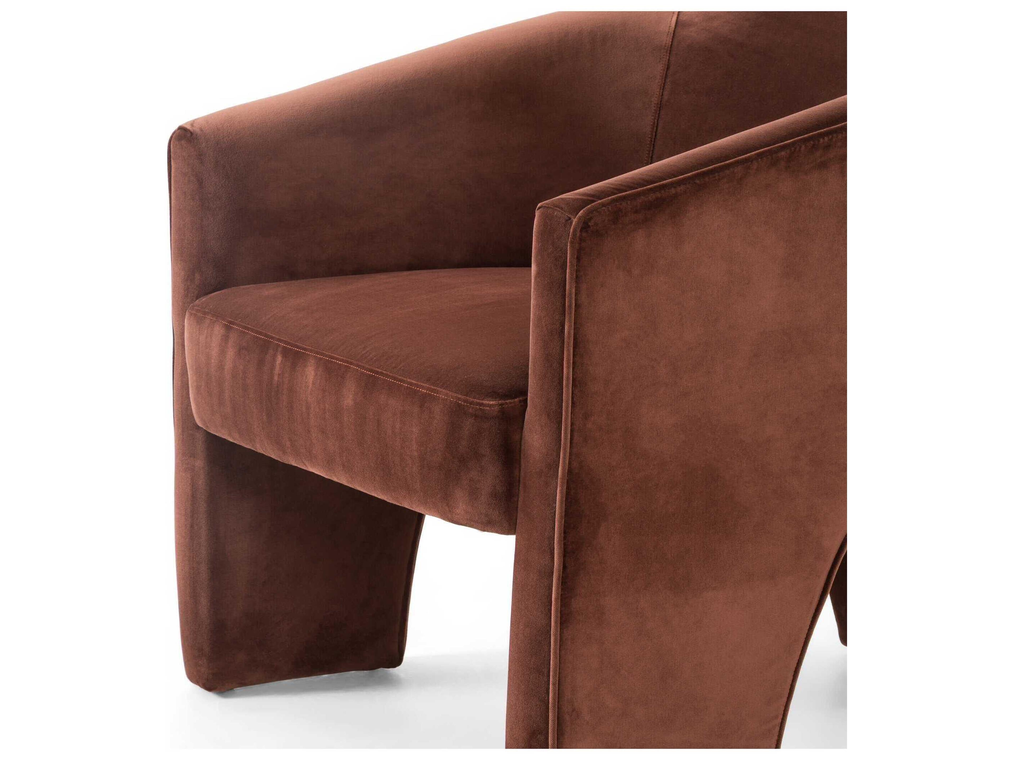 Four Hands Grayson Fae Orange Fabric Accent Chair