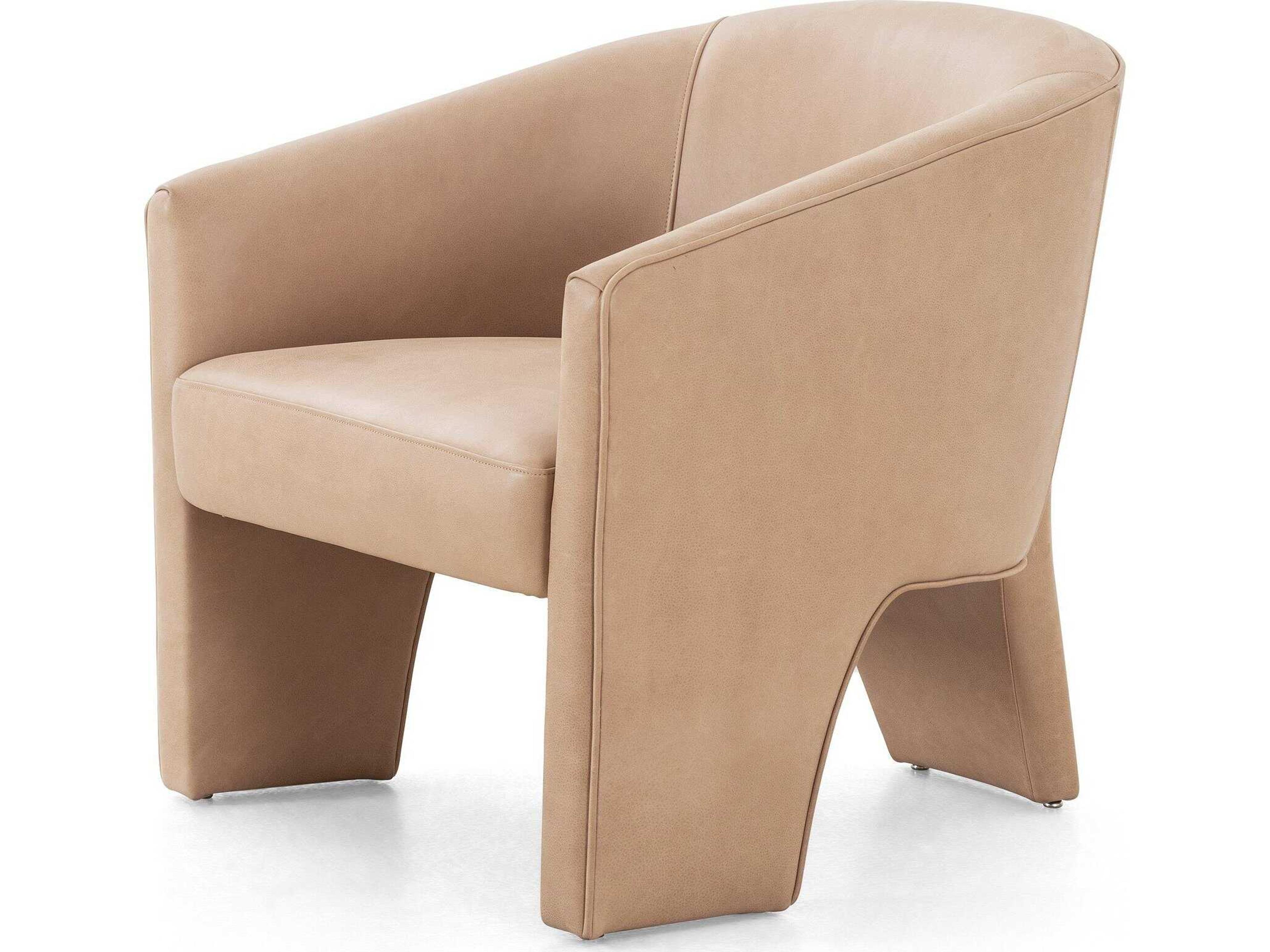Grayson Fae Beige Leather Accent Chair