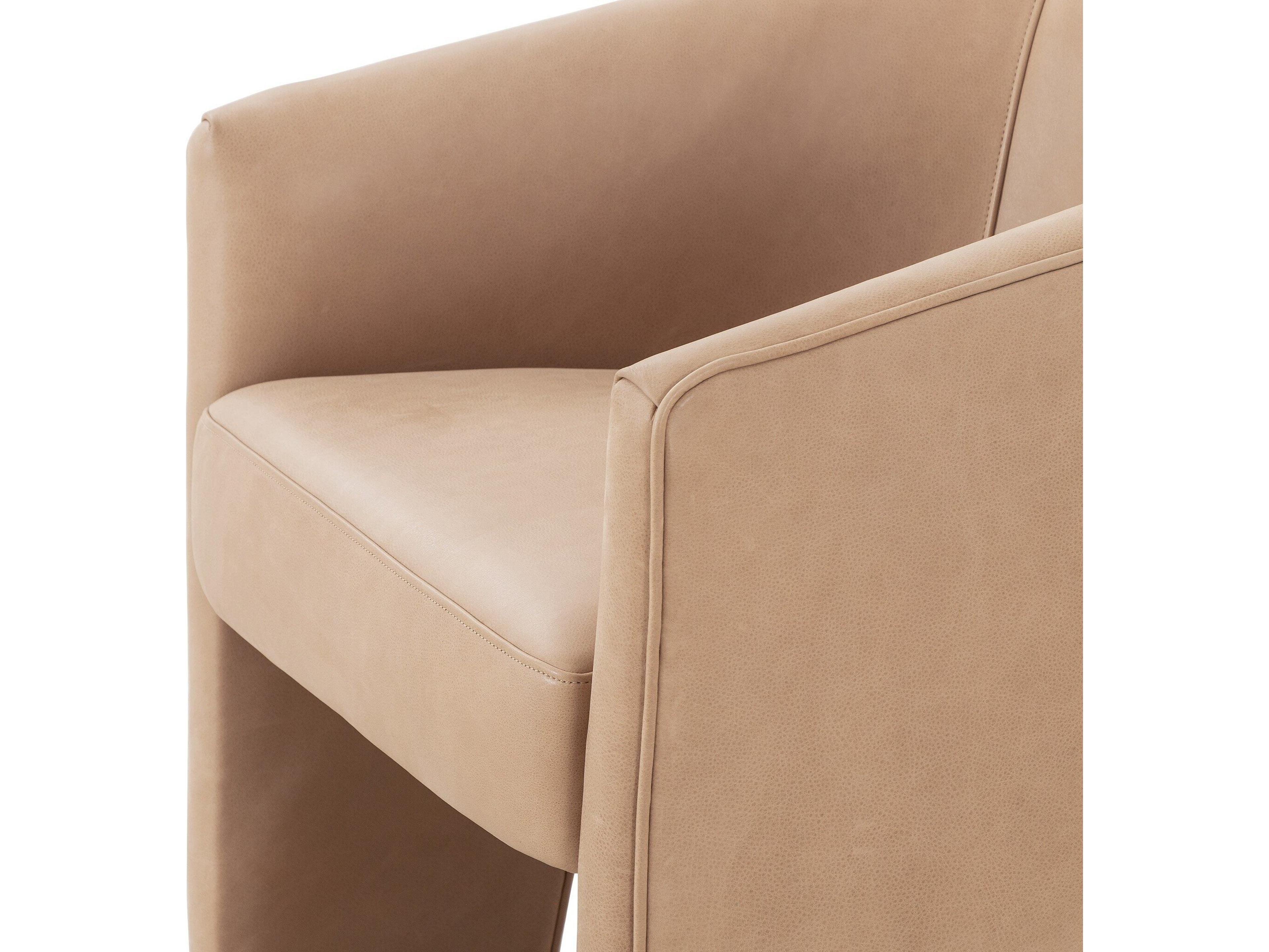 Four Hands Grayson Fae Beige Leather Accent Chair