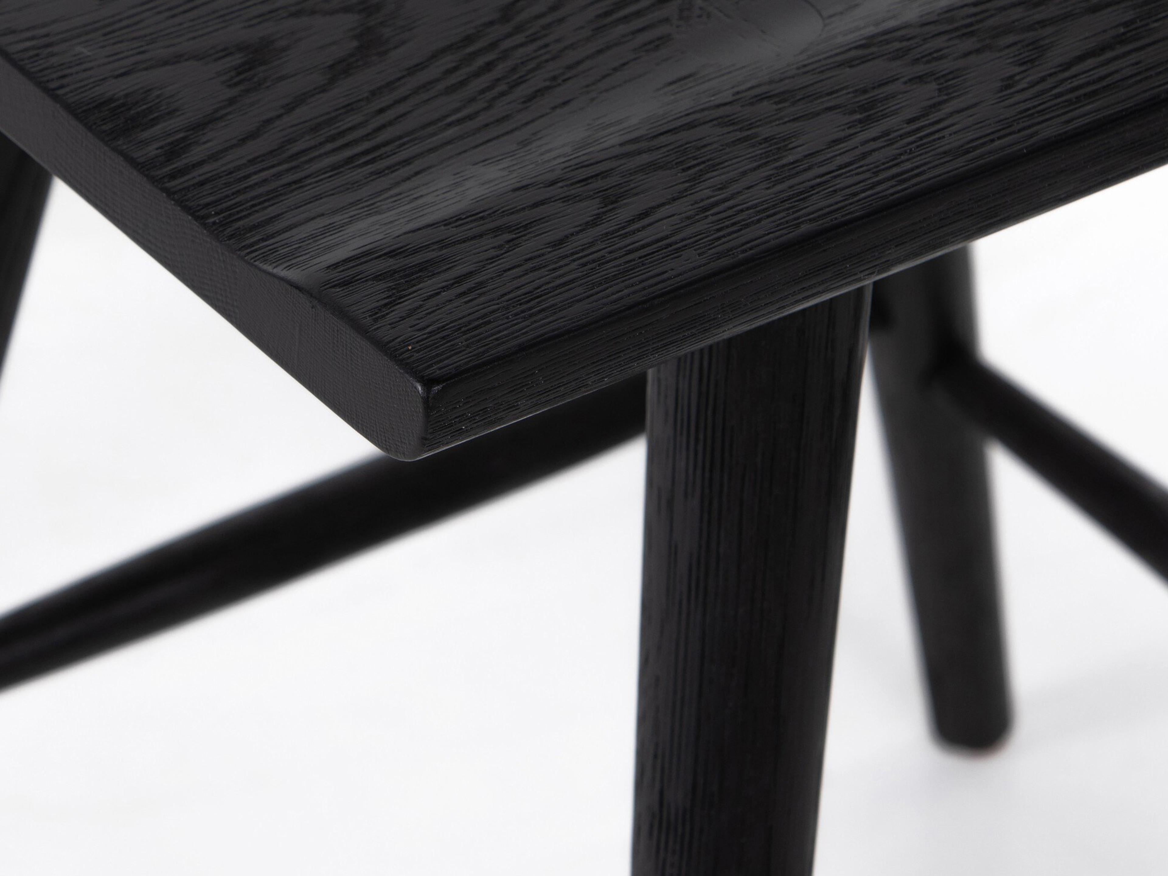 Four Hands Garth Ripley Oak Wood Black Counter Stool
