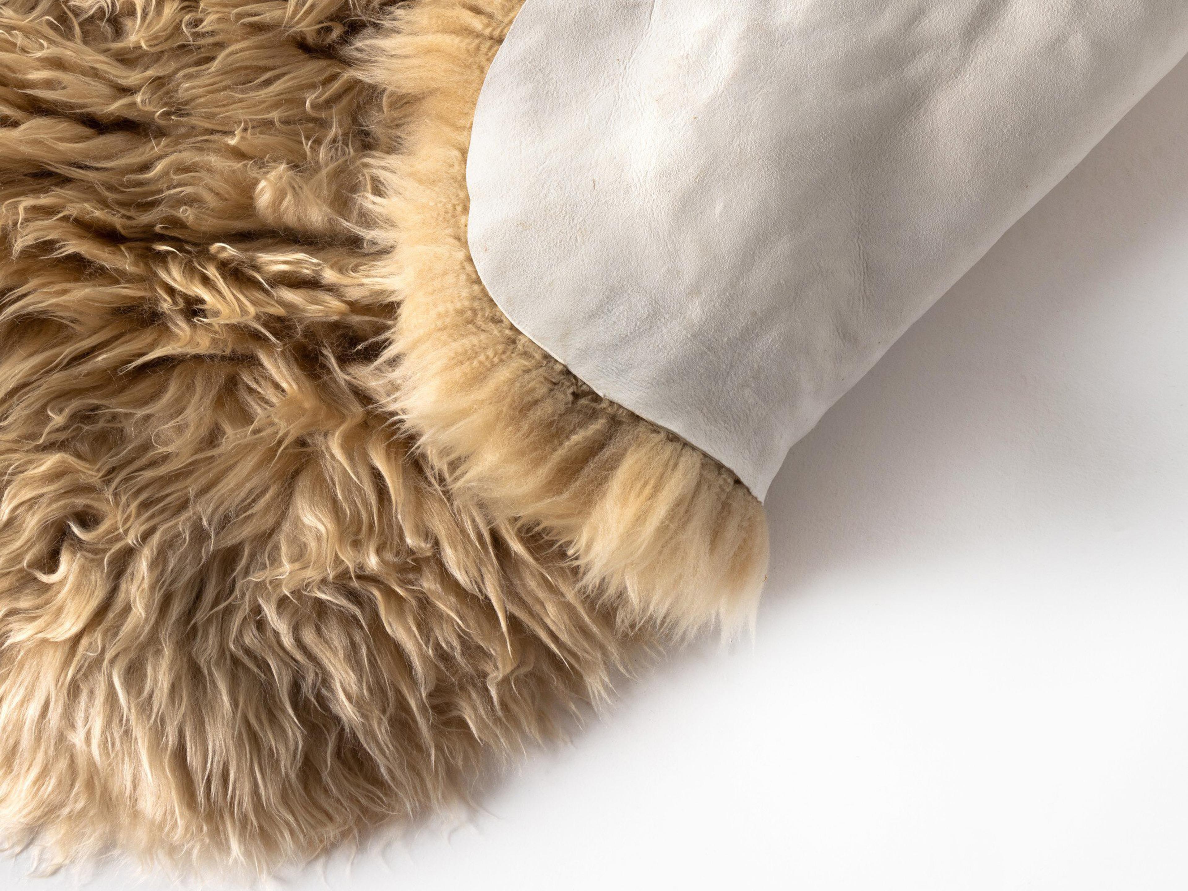 Four Hands Mateo Lalo 5 x 8 Beige Lambskin Rug