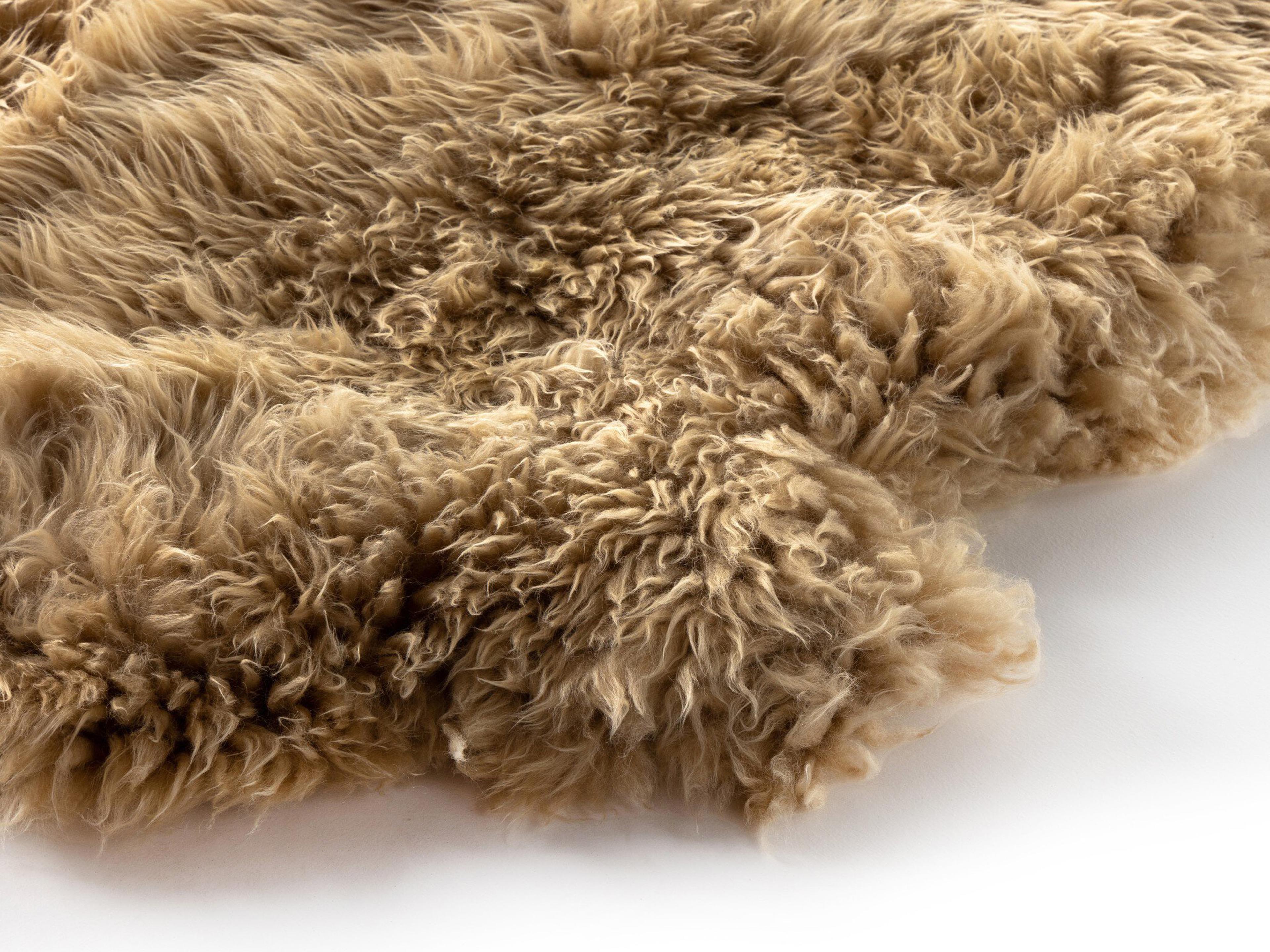 Four Hands Mateo Lalo 5 x 8 Beige Lambskin Rug