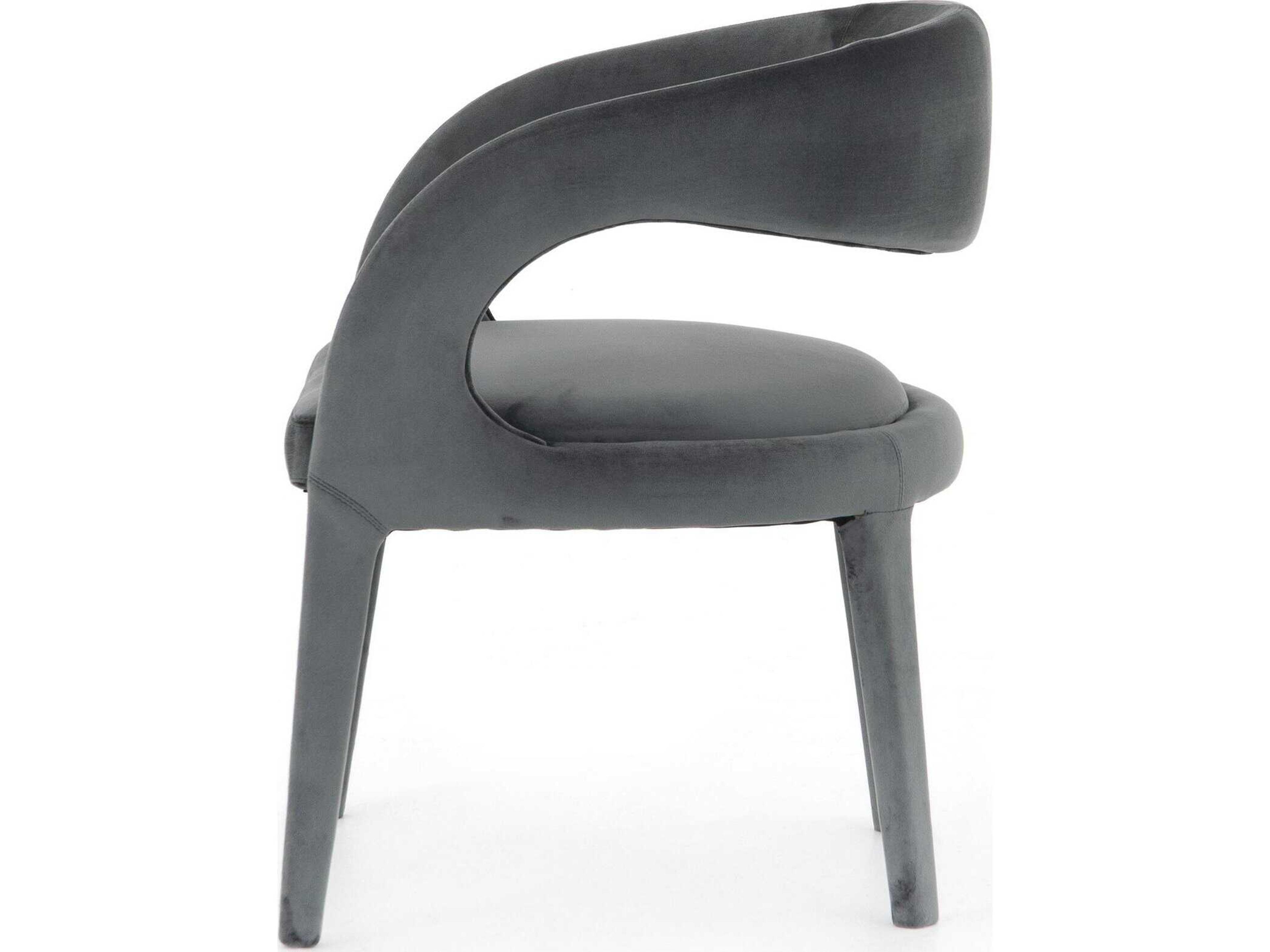 Four Hands Townsend Hawkins Dining Chair-Charcoal Velvet