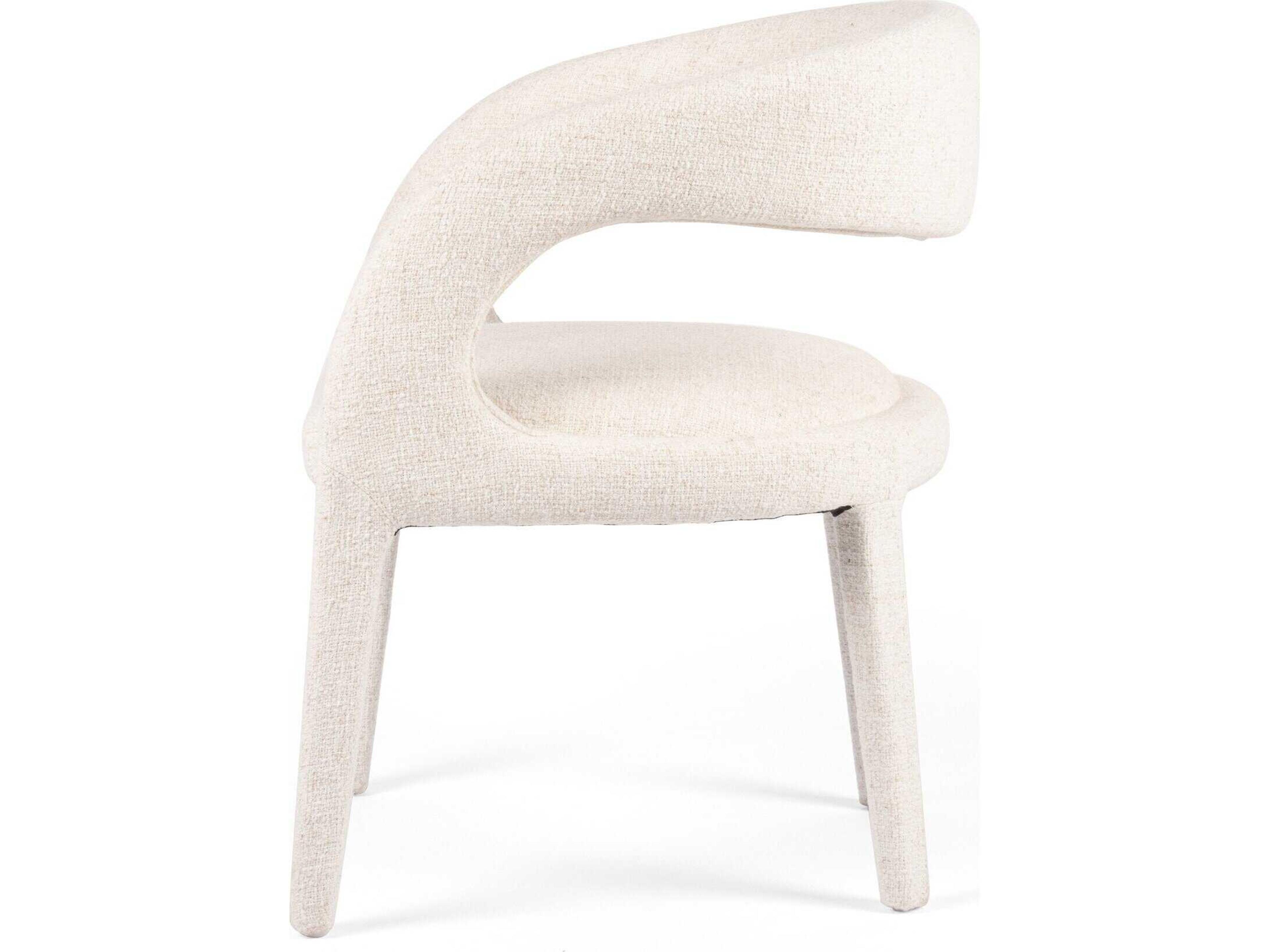 Four Hands Townsend Hawkins White Upholstered Arm Dining Chair