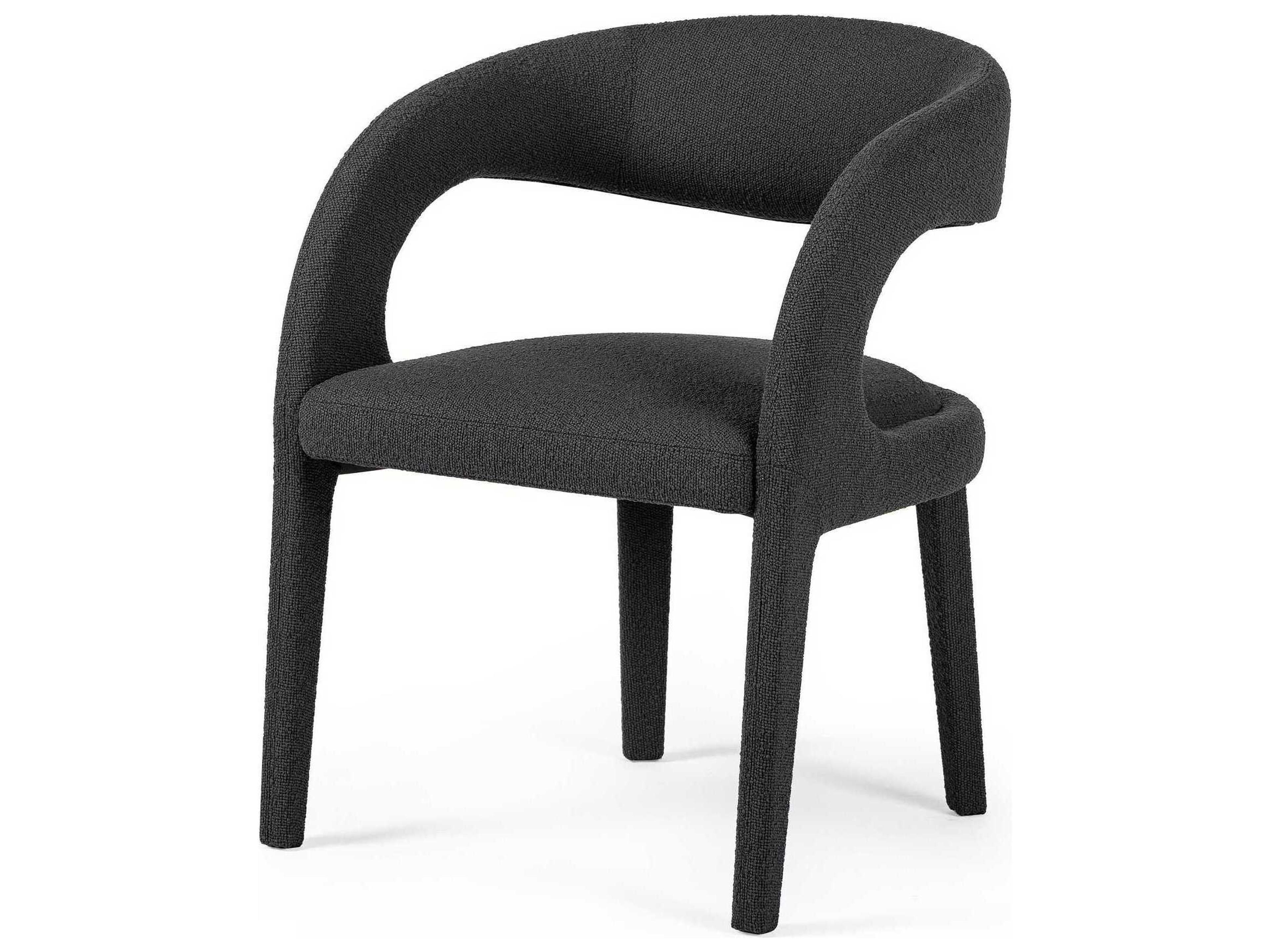 Townsend Hawkins FIQA Boucle Charcoal Upholstered Dining Chair